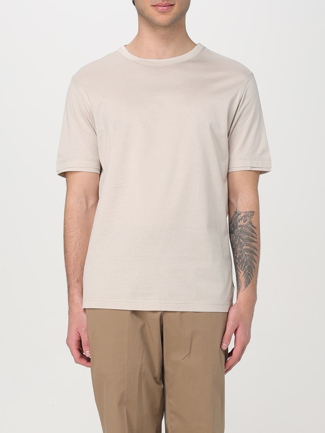 Tシャツ・カットソー PAOLO PECORA Men T-shirt Beige F0314054 1420 PAOLO PECORA: T-shirt men - Beige | Paolo Pecora t-shirt