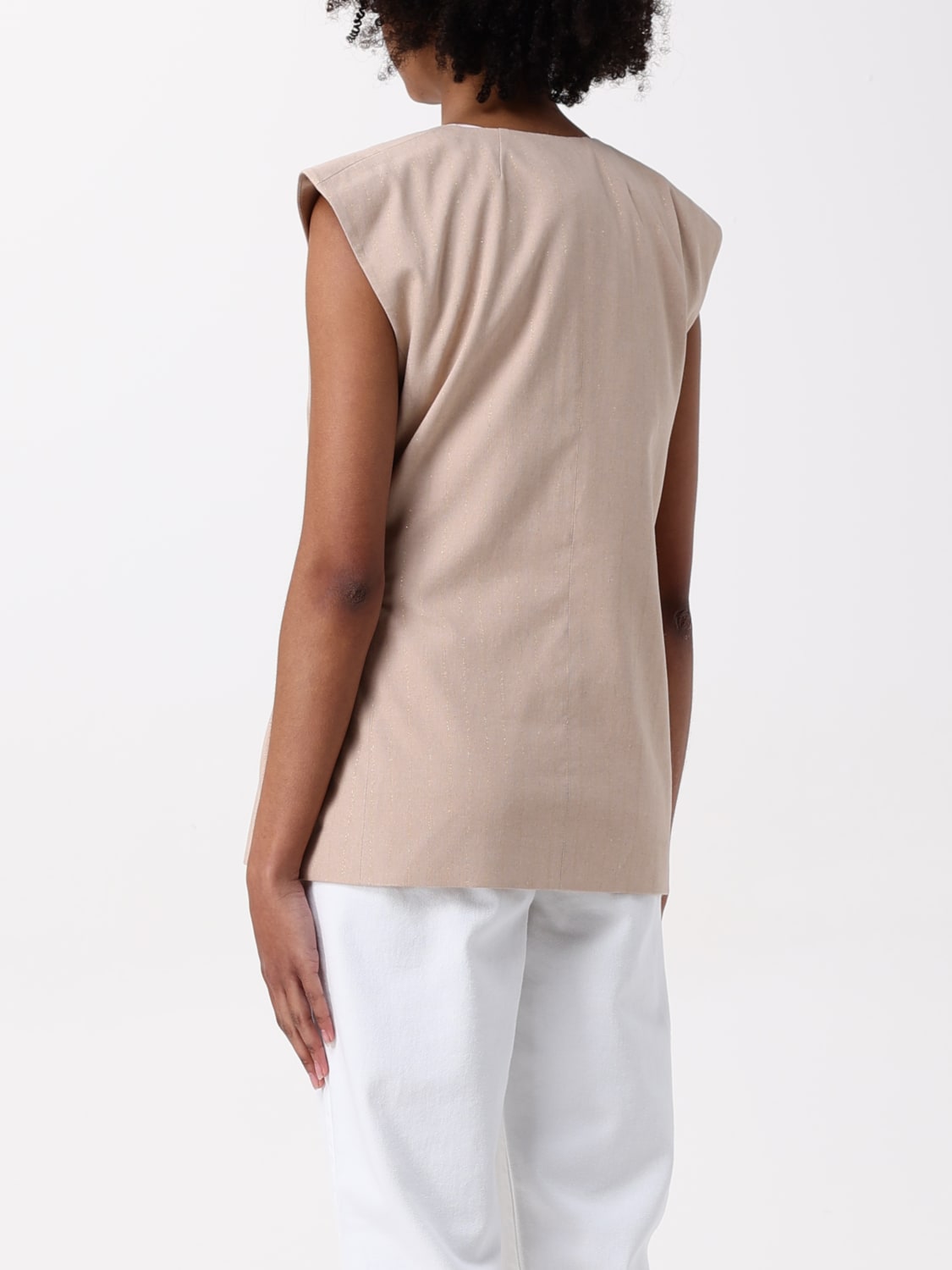 アウターその他 LIU JO Woman Waistcoat Brown CA5347T1973 A4326 LIU JO: Jacket woman - Brown | Liu Jo waistcoat CA5347T1973