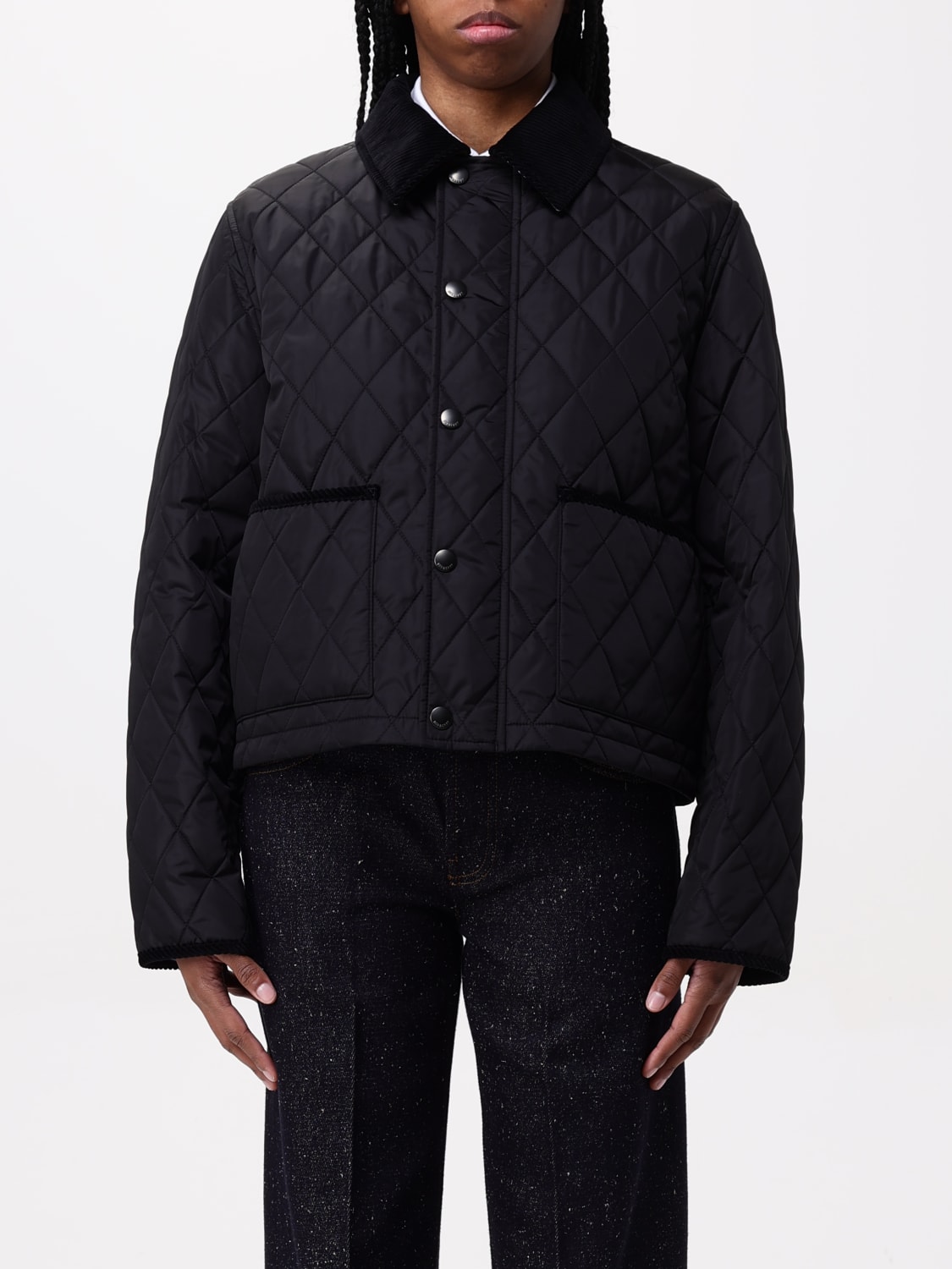 アウターその他 BURBERRY Women Outer 8107510166468 Black Burberry button-up Recycled Nylon Parka | Black | FARFETCH