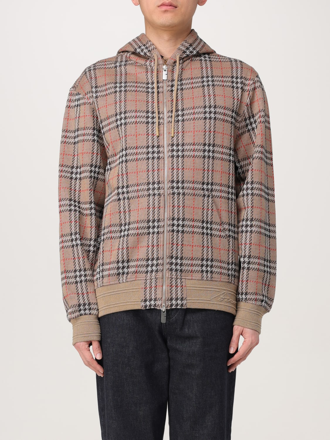 BURBERRY: Jacket men - Brown | Burberry sweatshirt 8102881