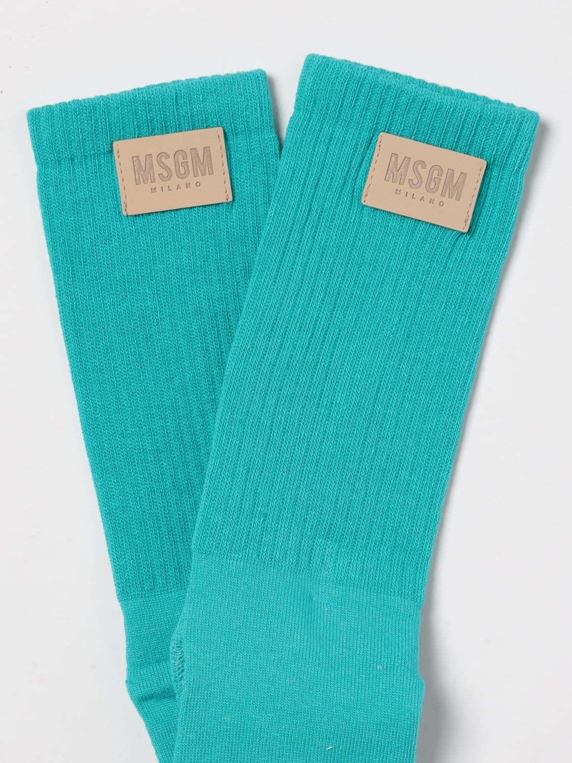MSGM KIDS CALZE: Calze in spugna di cotone MSGM Kids, Blue - Img 2