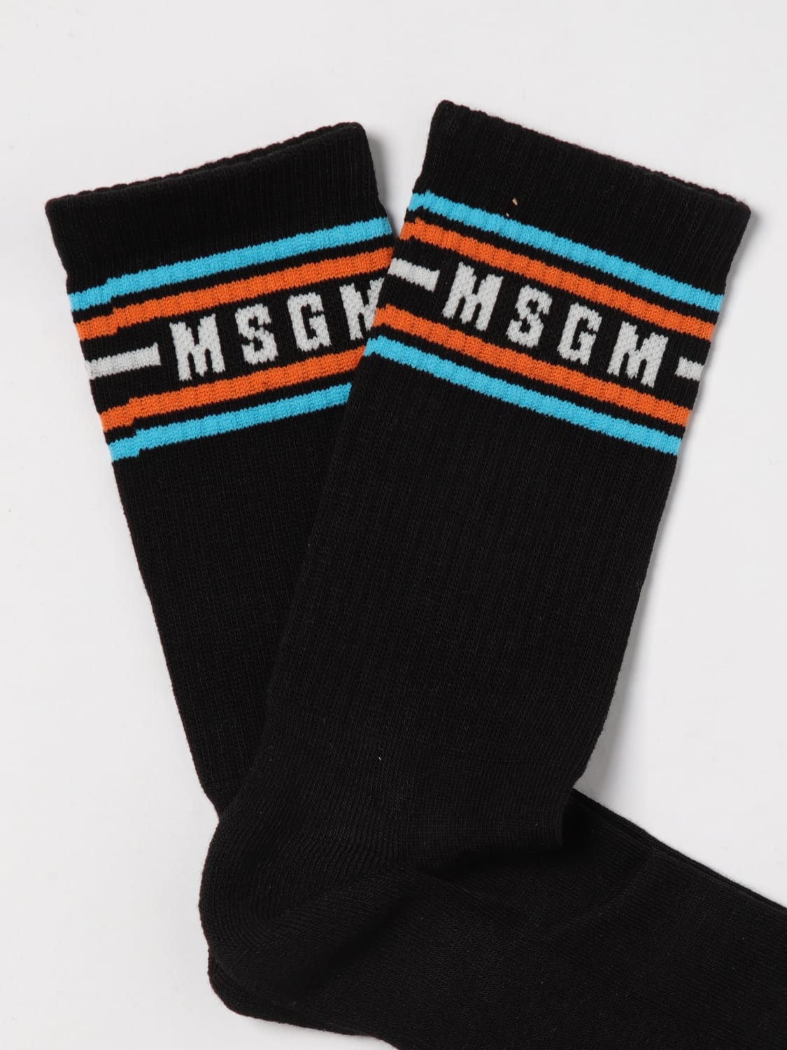 MSGM KIDS CALZE: Calze in spugna di cotone MSGM Kids, Nero - Img 2