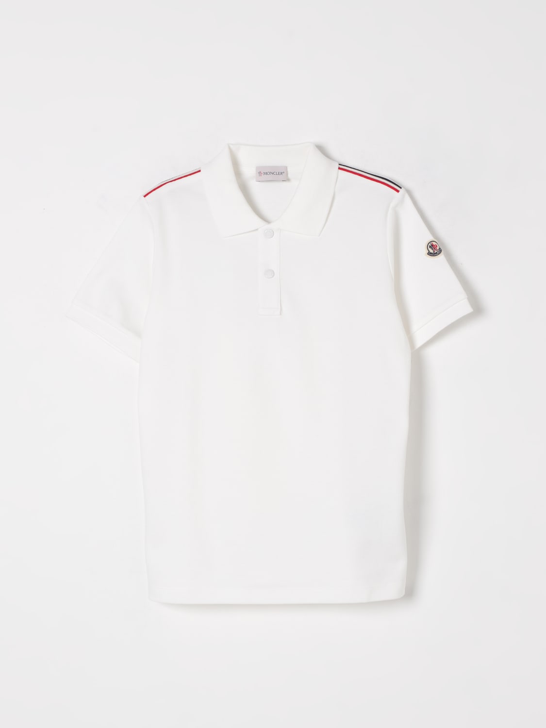 MONCLER POLO: Polo niños Moncler, Blanco - Img 1