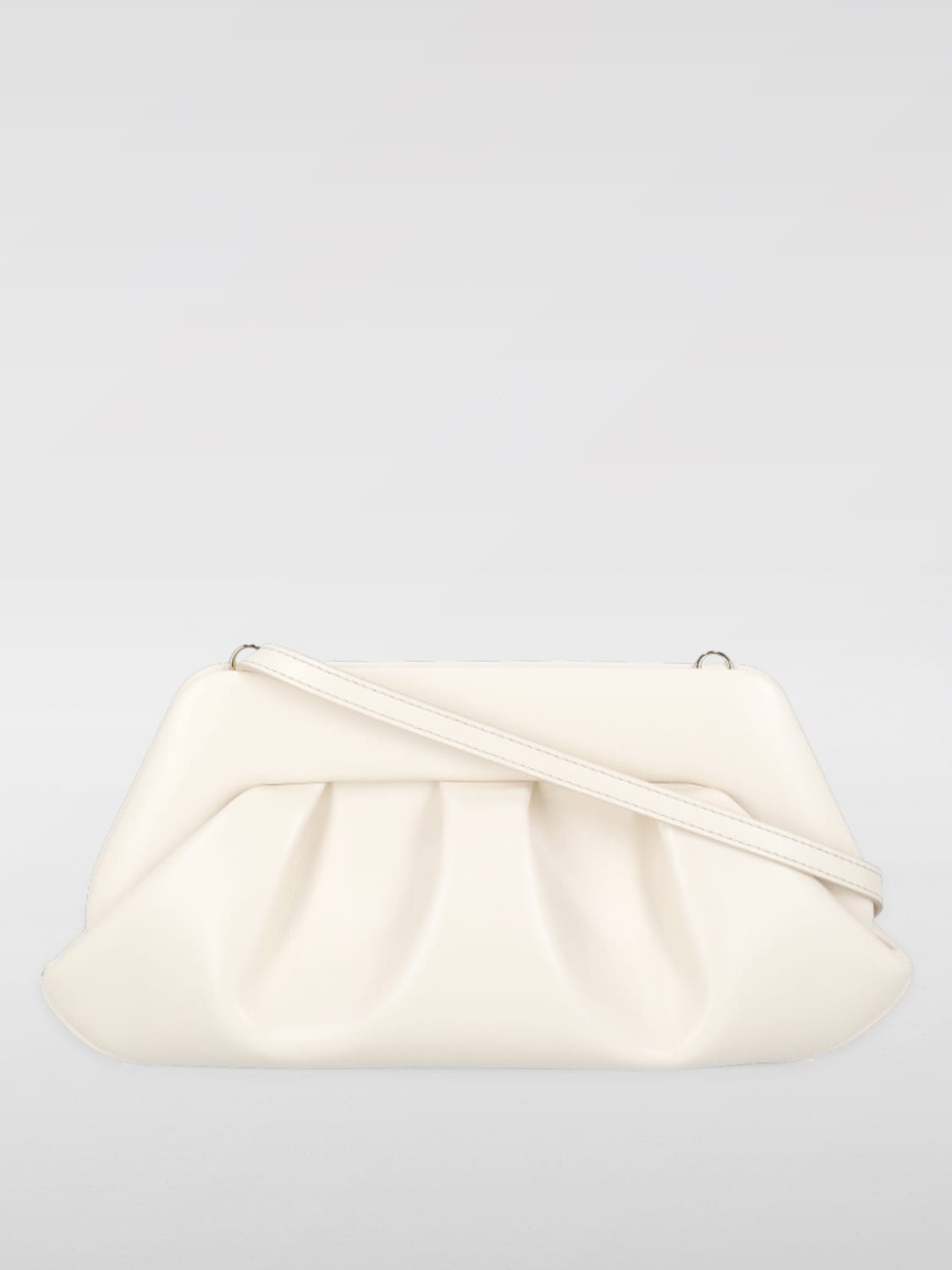 THEMOIRÈ CLUTCH: Borsa clutch Themoirè in pelle vegana, Naturale - Img 1