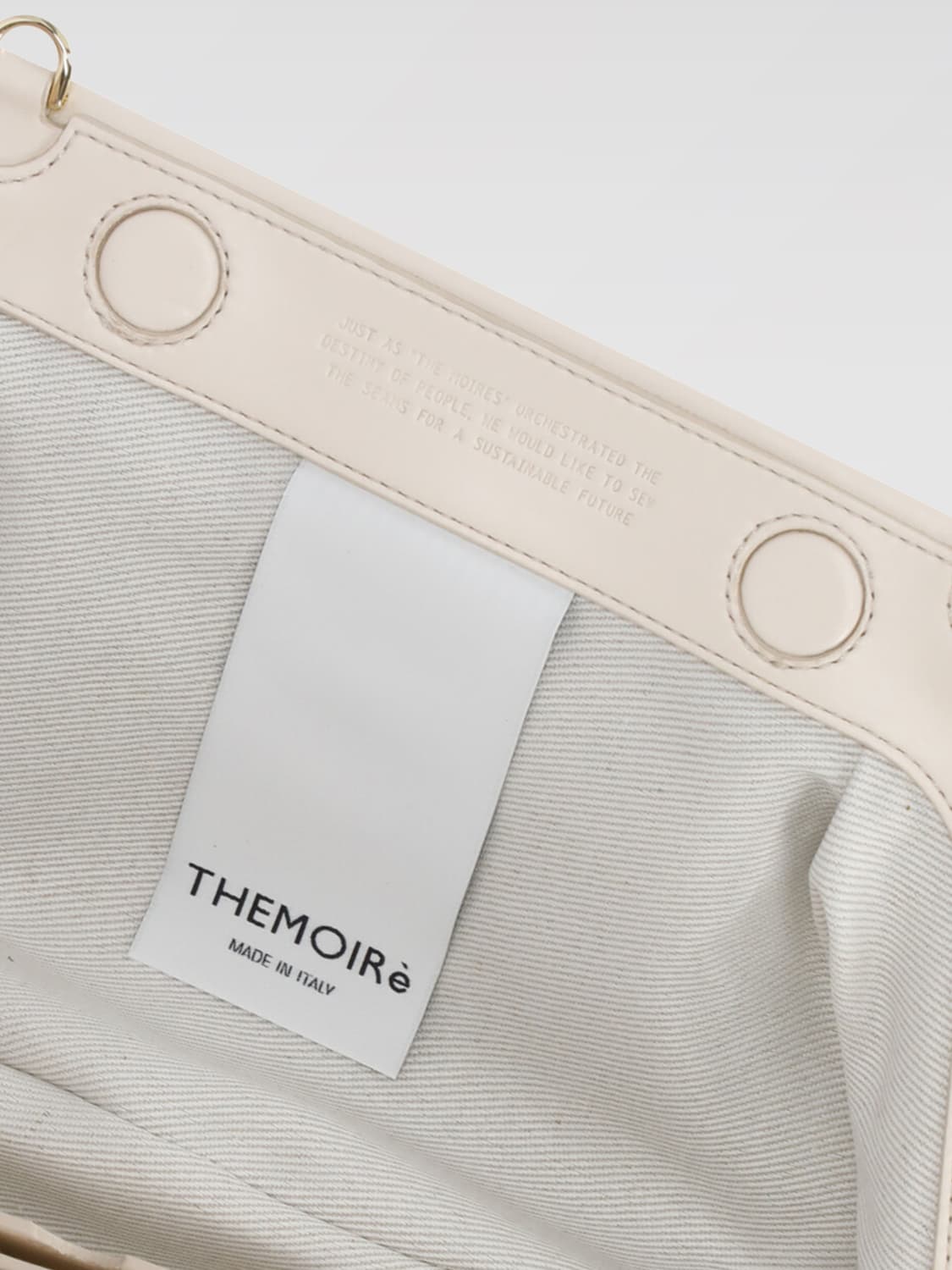 THEMOIRÈ CLUTCH: Borsa clutch Themoirè in pelle vegana, Naturale - Img 4