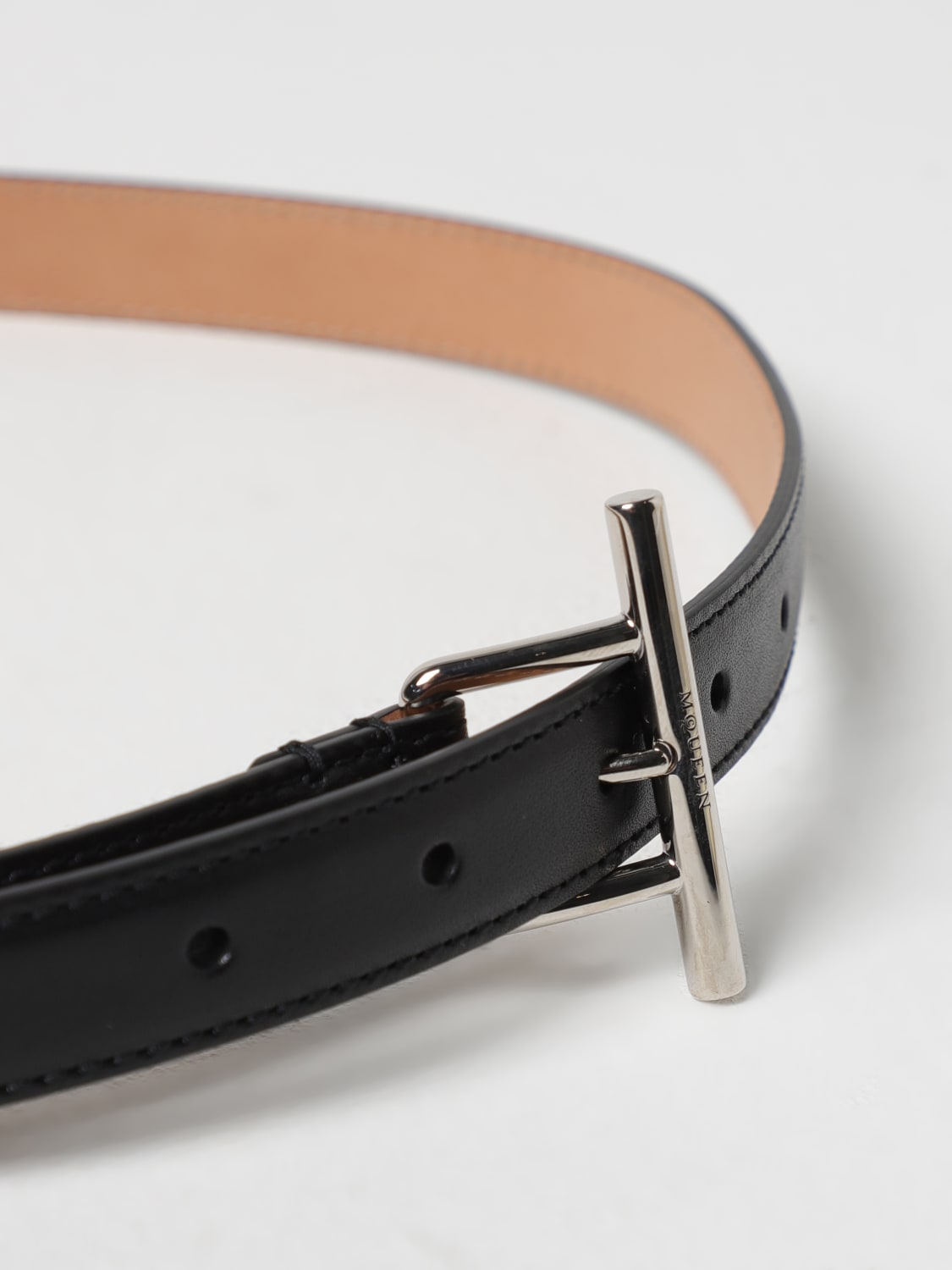 ベルト ALEXANDER MCQUEEN Woman Belt Black 8153011HBEE 1000 Women's McQueen T-Bar Hip Belt in Black | McQueen US