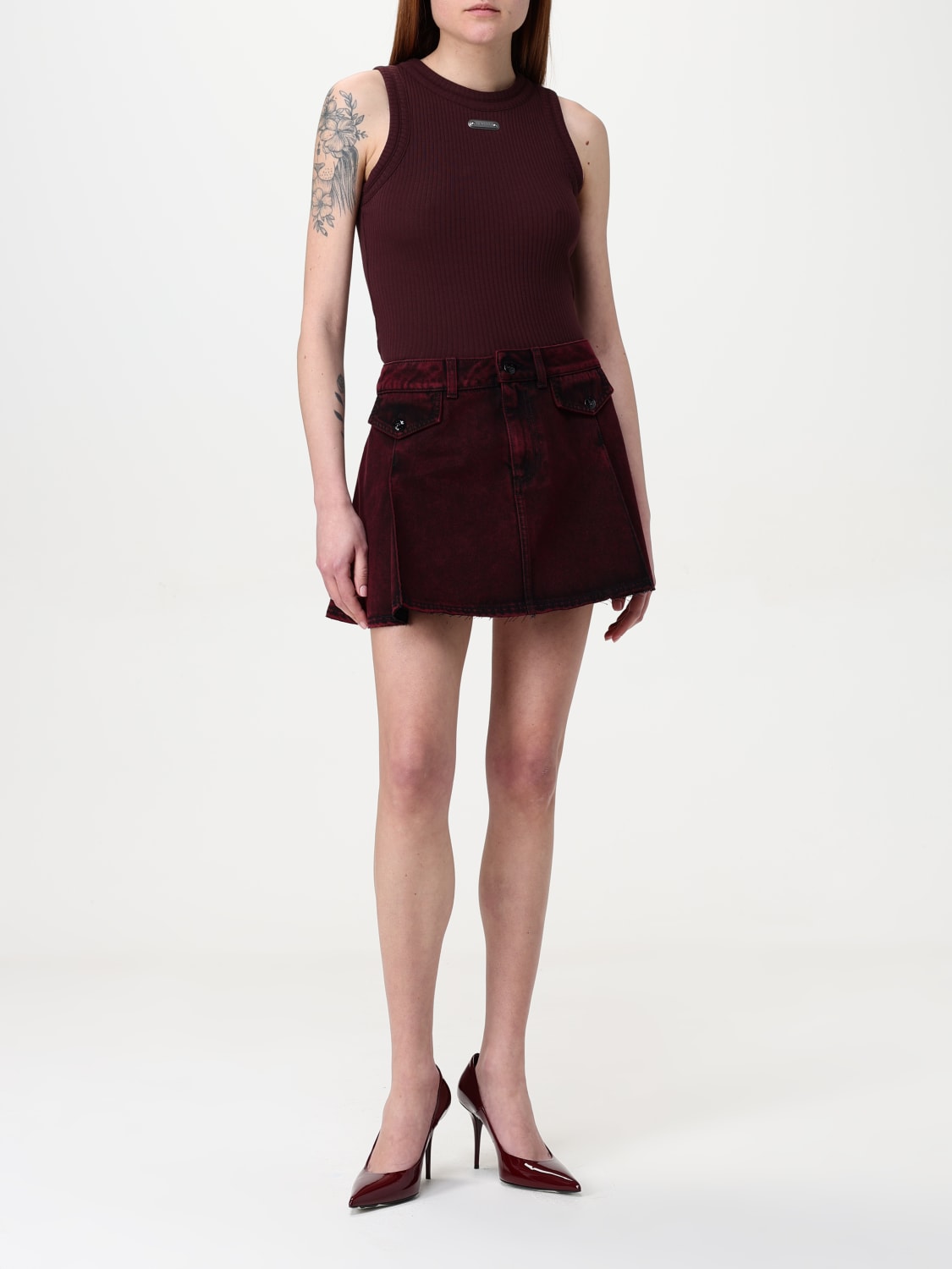 スカート ALEXANDER MCQUEEN Woman Skirt Red 817637QMAC0 6136 MCQUEEN: Skirt woman - Red | McQueen skirt 817637QMAC0
