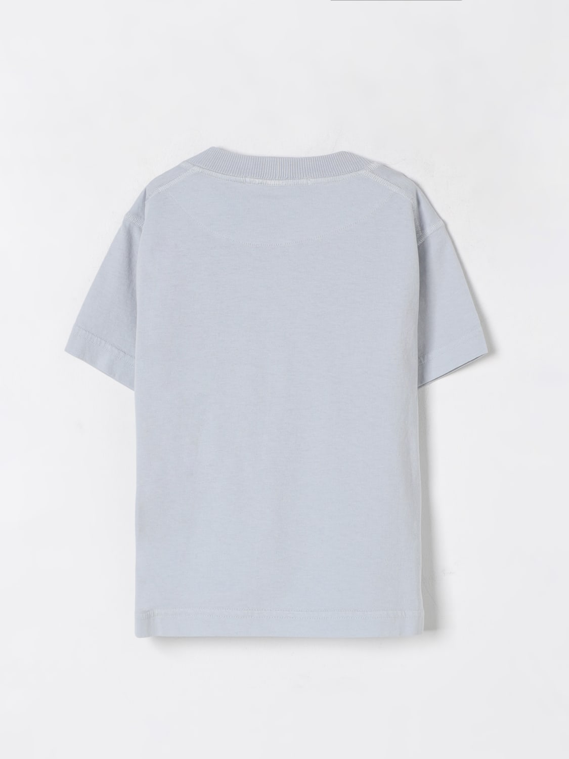 STONE ISLAND JUNIOR T-SHIRT: T-shirt in cotone con mini logo Stone Island Junior, Blue - Img 2