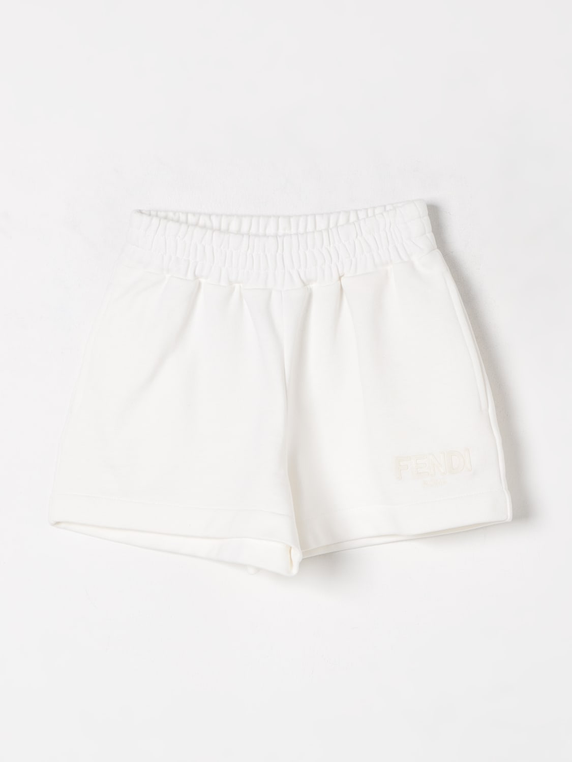FENDI SHORTS: Shorts kinder Fendi, Weiß - Img 1