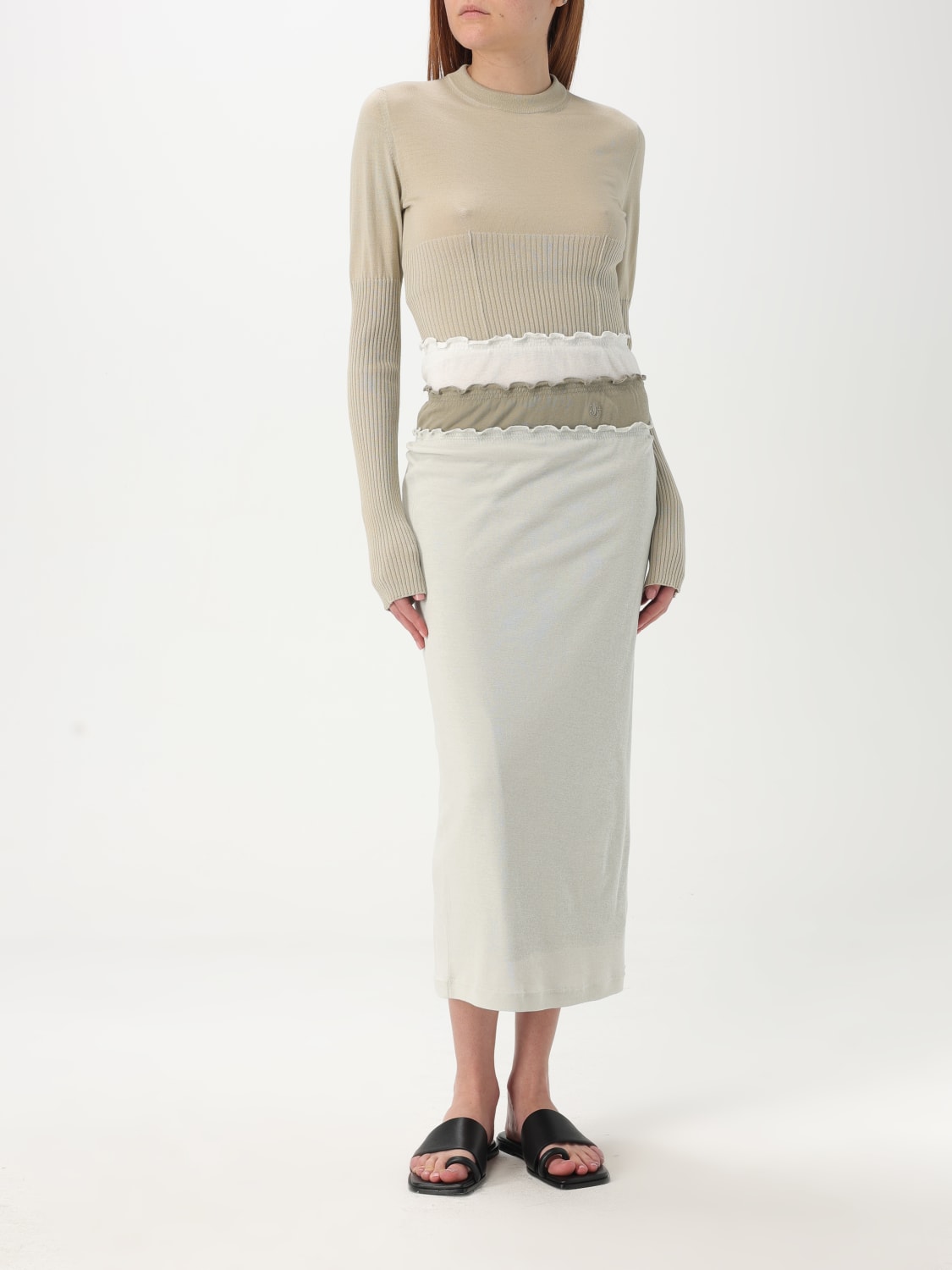 スカート JIL SANDER Woman Skirt Beige J40FV0105JTN356 370 JIL SANDER: Skirt woman - Beige | Jil Sander skirt