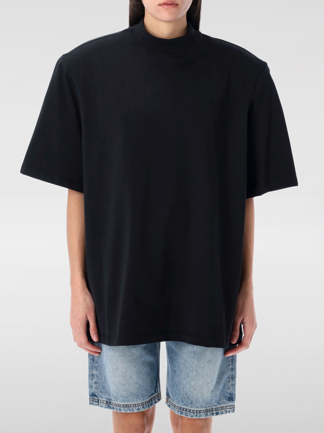 THE ATTICO: T-shirt oversize in cotone - Nero | T-Shirt The