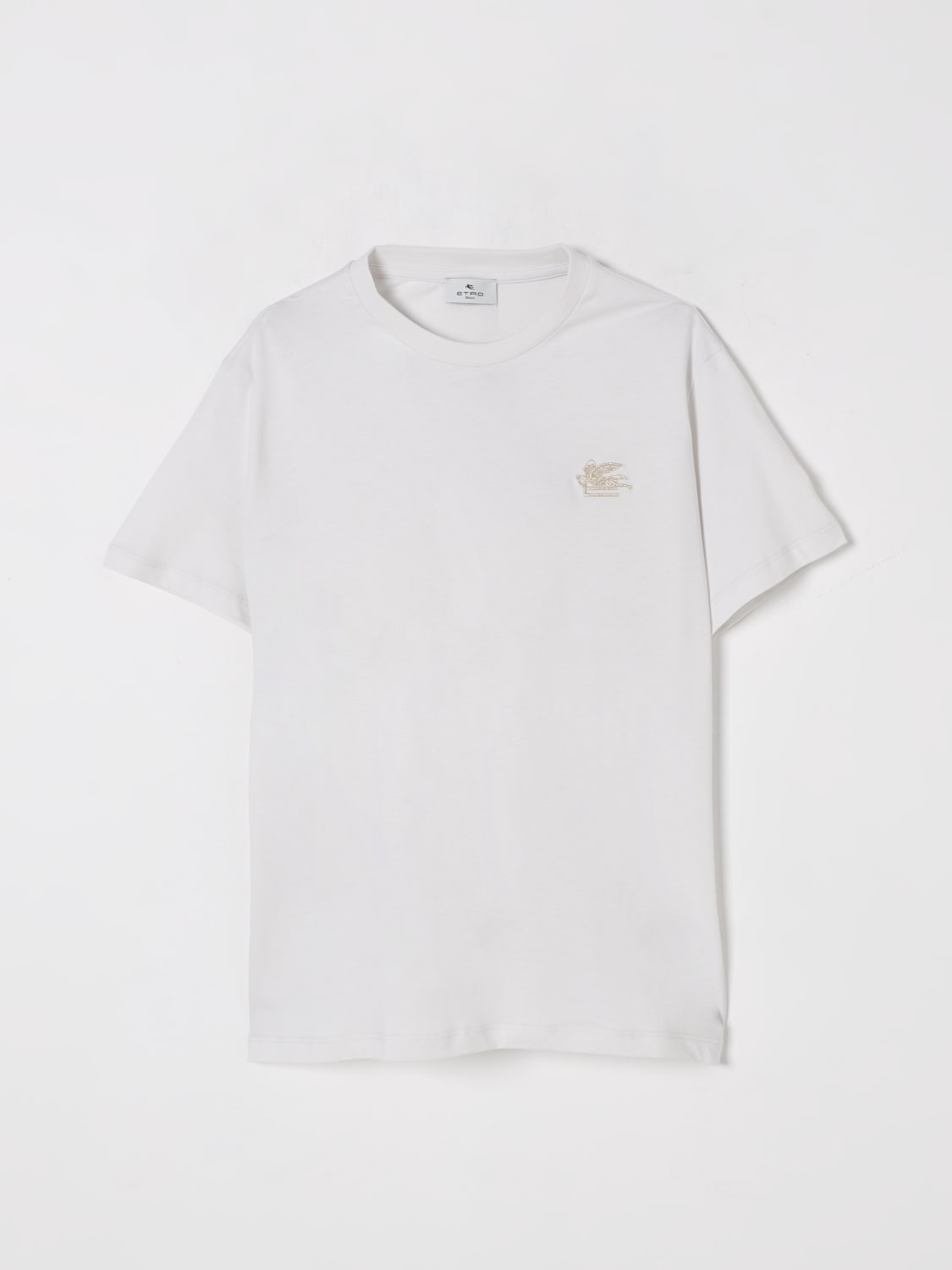 ETRO T-SHIRT: T-shirt in cotone con logo Etro, Avorio - Img 1