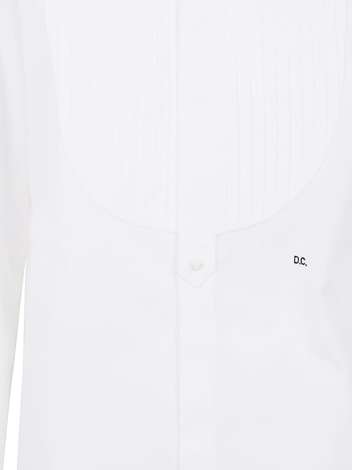 DSQUARED2 CAMICIA: Camicia Dsquared2 in cotone con plastron a righe , Bianco - Img 3