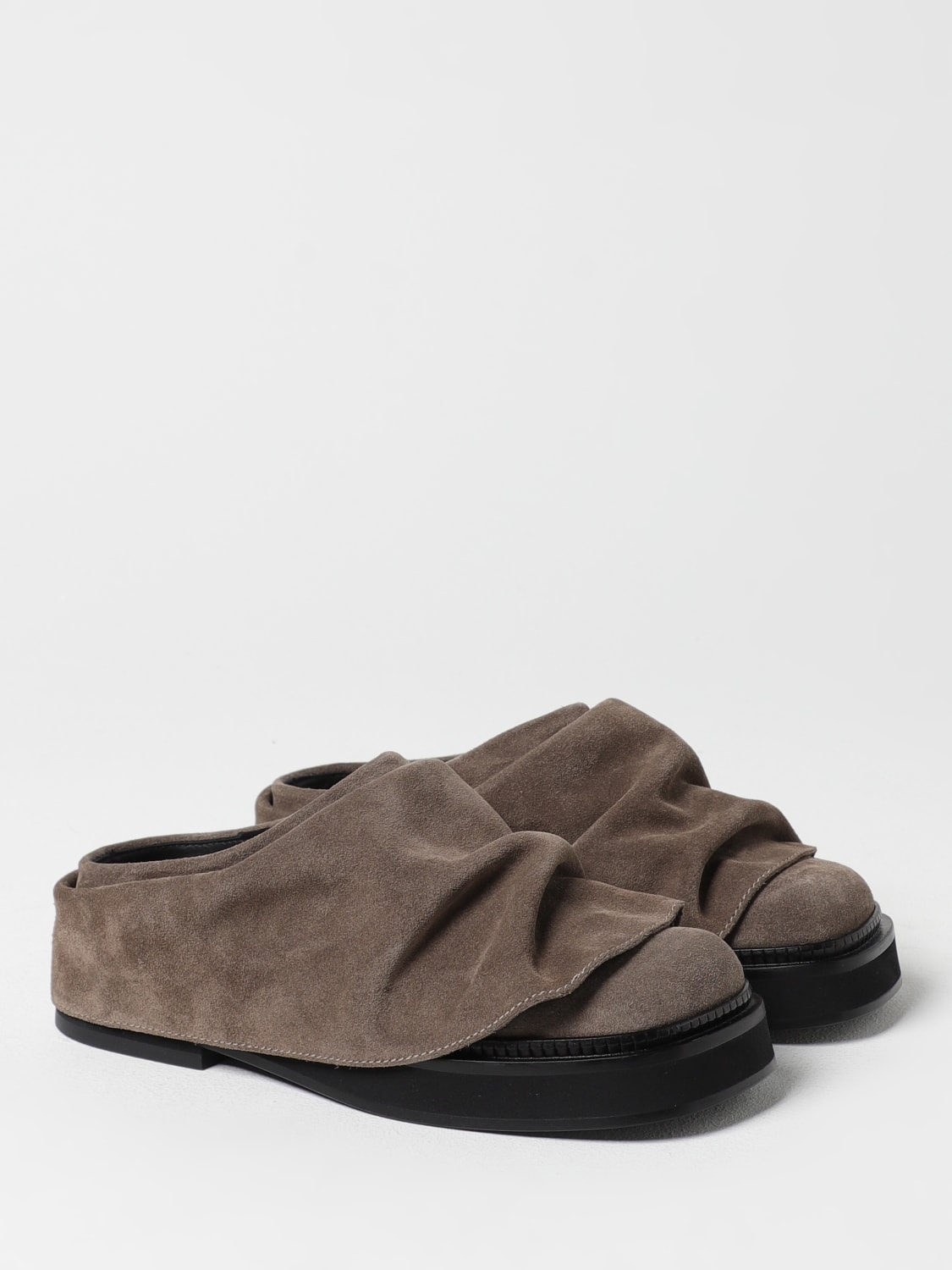 THE ATTICO SCARPE: Sabot Mini Robin The Attico in camoscio , Beige - Img 2