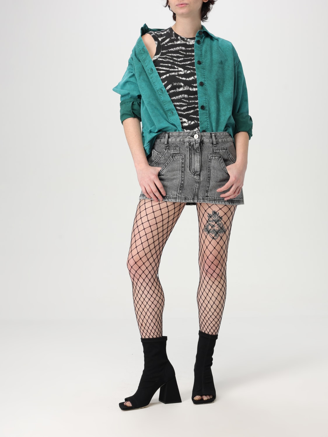 ジャケット THE ATTICO Women Jackets 250WCB00074 DDC098AA017 Green Buy The Attico logo-embroidered jacket (250WCB00074