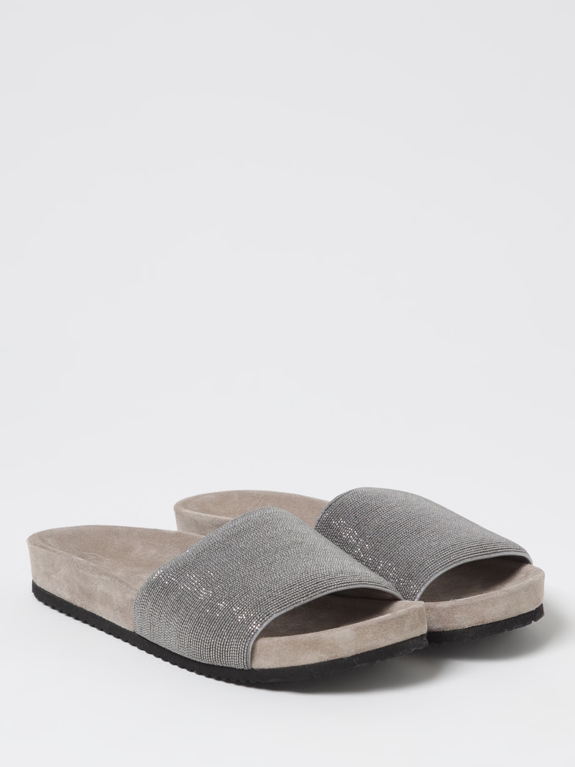 シューズ・サンダルその他 BRUNELLO CUCINELLI Woman Flat sandals Silver MZMIG1390 C6351 BRUNELLO CUCINELLI: Shoes woman - Silver | Brunello