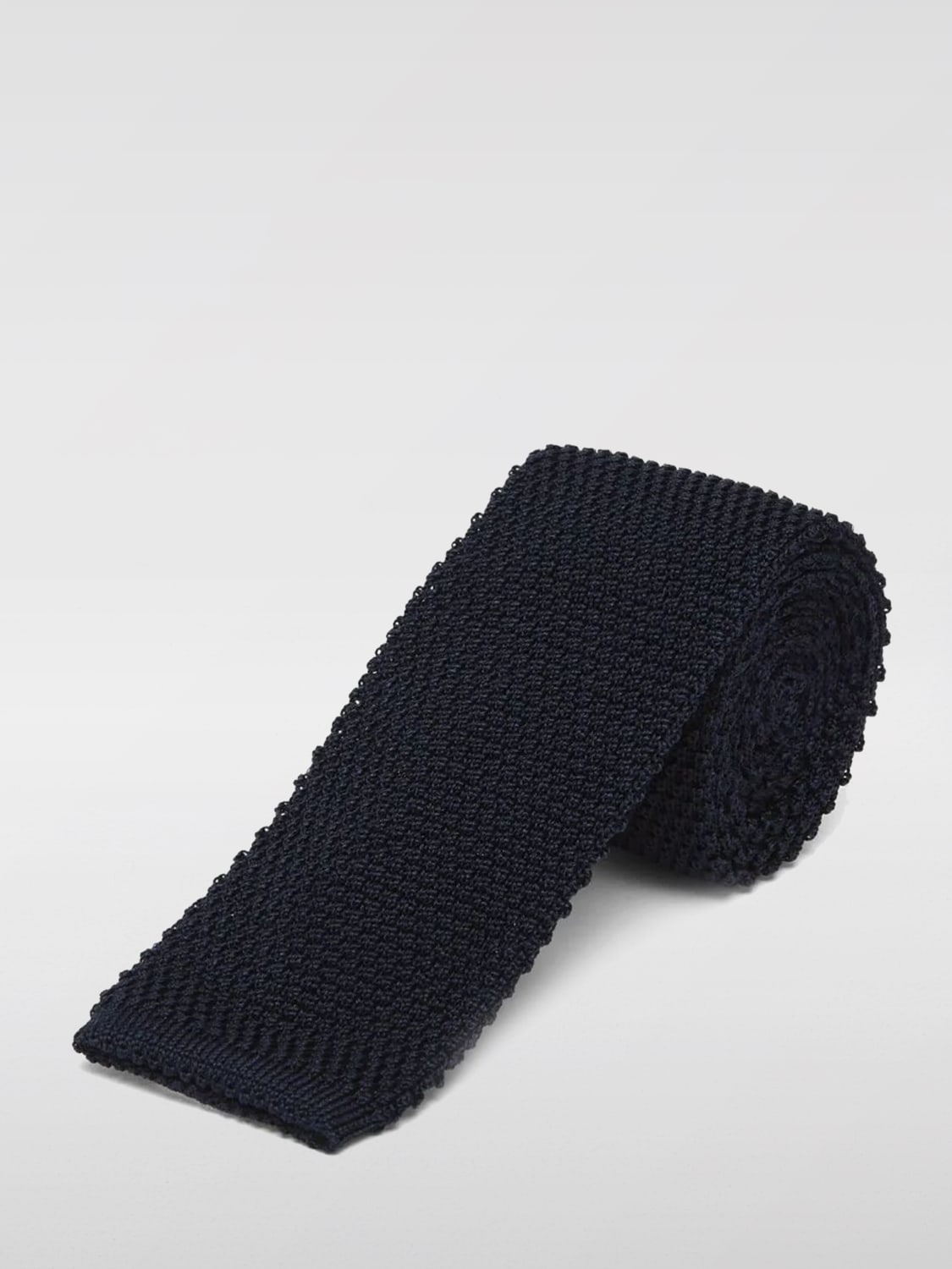 BRUNELLO CUCINELLI CRAVATTA: Cravatta Brunello Cucinelli in maglia seta , Blue Navy - Img 1