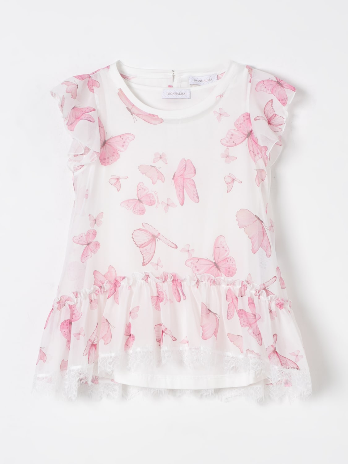 MONNALISA TOP: Top enfant Monnalisa, Jaune Crème - Img 1