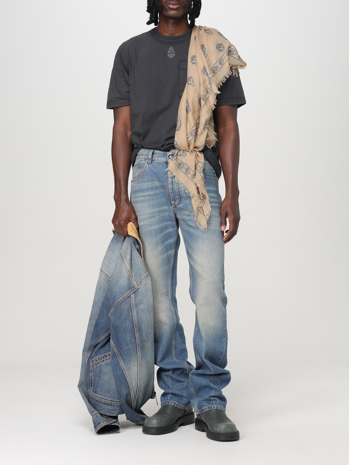 MCQUEEN JEANS: Jeans herren McQueen, Blau - Img 2