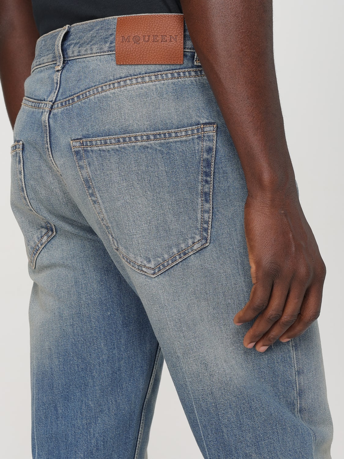 MCQUEEN JEANS: Jeans herren McQueen, Blau - Img 5