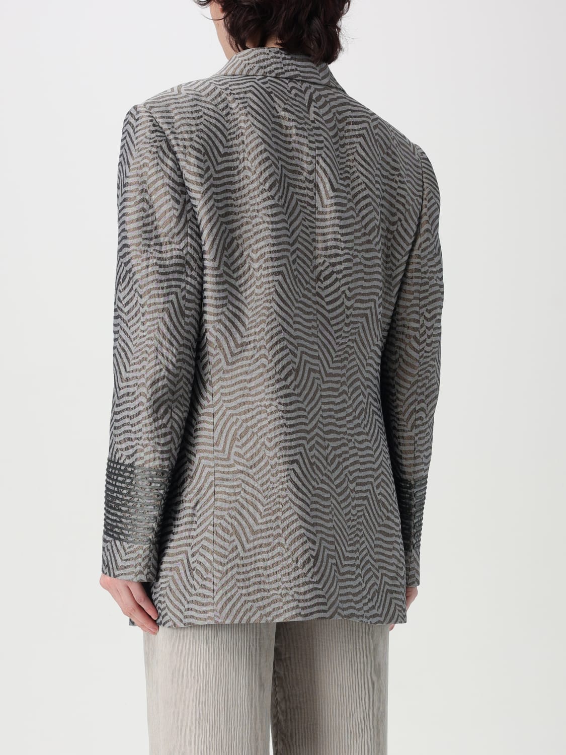 アウターその他 GIORGIO ARMANI Woman Blazer Charcoal GW000844TE13692 F8009 GIORGIO ARMANI: Jacket woman - Charcoal | Giorgio Armani