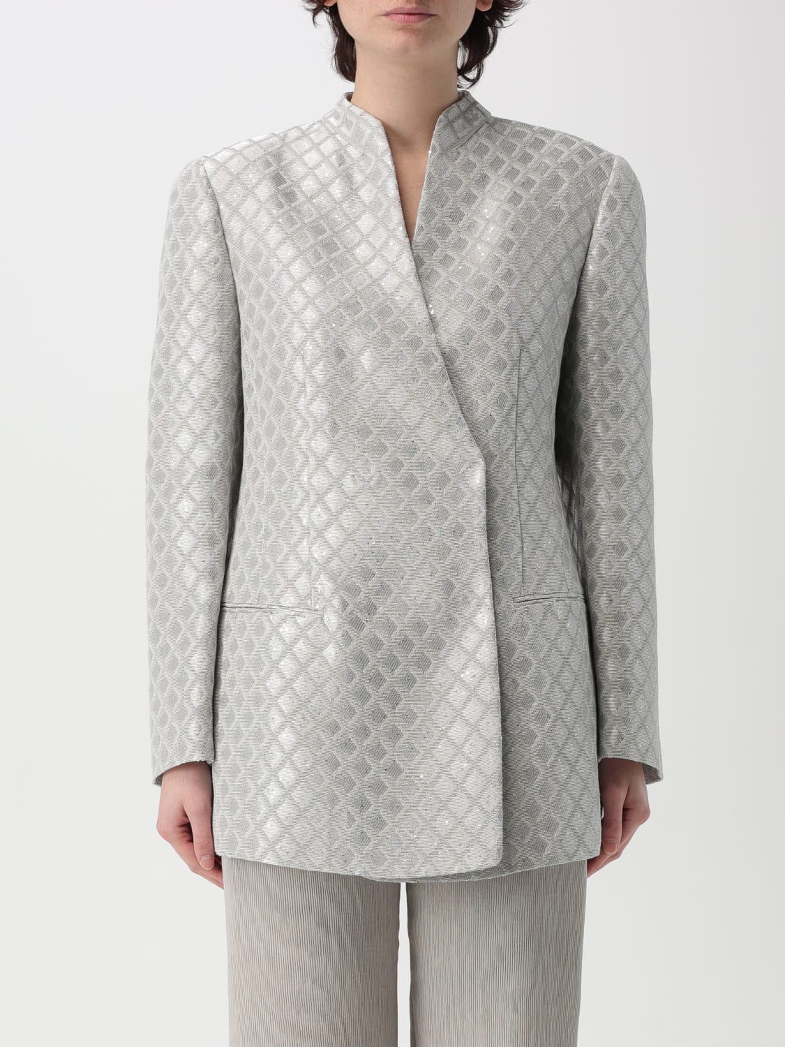 ジャケット GIORGIO ARMANI Women Jackets GW000845TE13744 GREY GIORGIO ARMANI: Jacket woman - Grey | Giorgio Armani blazer