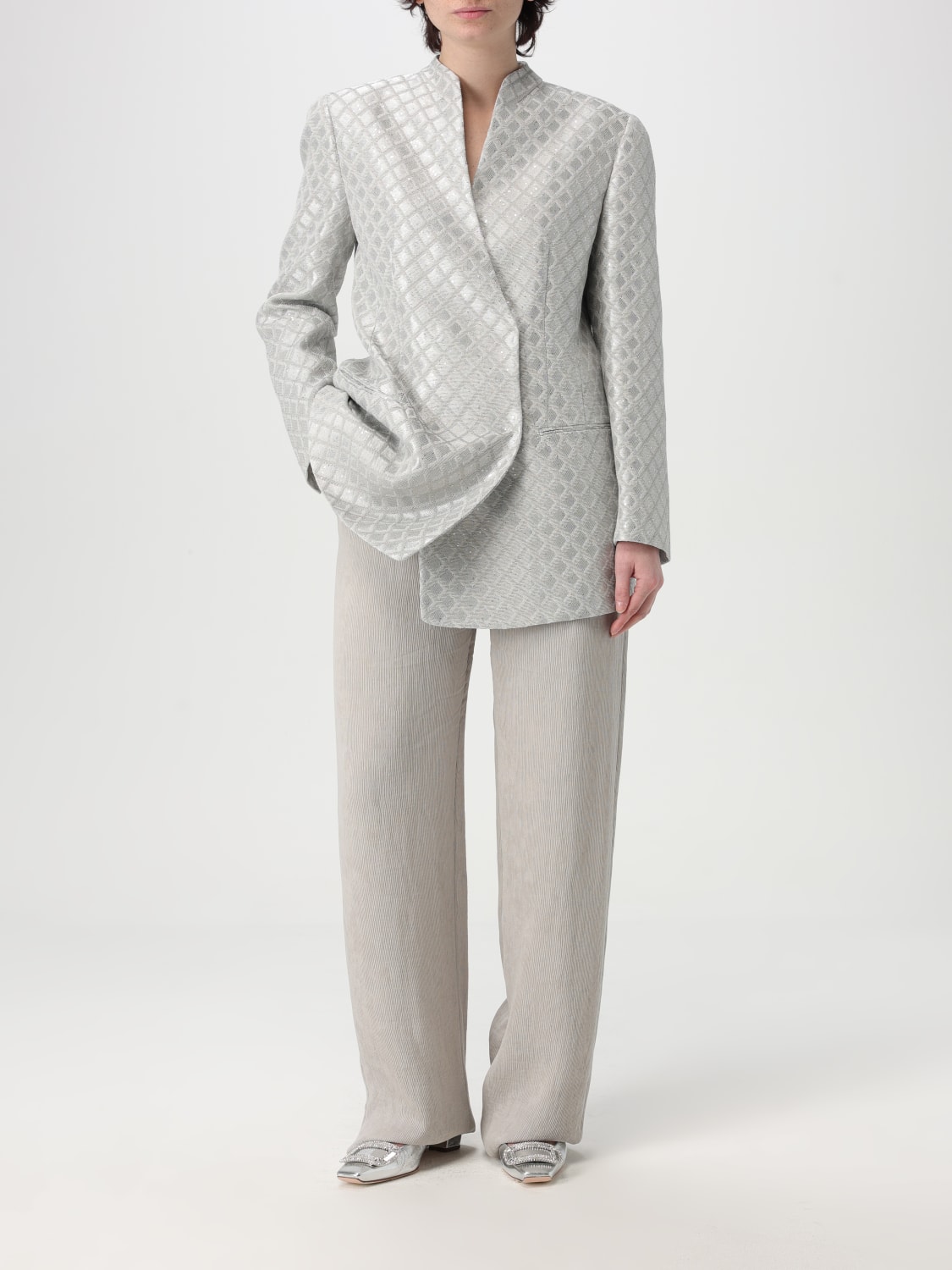 ジャケット GIORGIO ARMANI Women Jackets GW000845TE13744 GREY GIORGIO ARMANI: Jacket woman - Grey | Giorgio Armani blazer