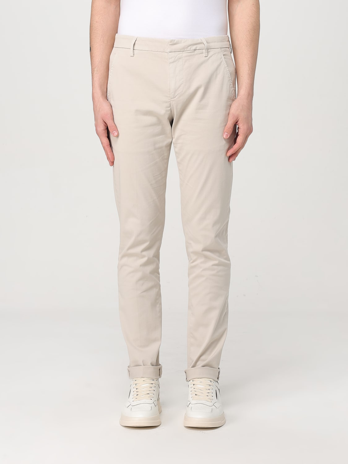 DONDUP PANTALONI: Pantalone Dondup in cotone , Crema - Img 1