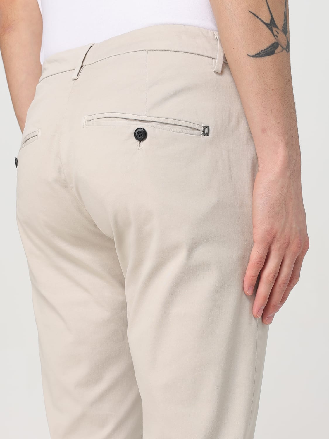 DONDUP PANTALONI: Pantalone Dondup in cotone , Crema - Img 3