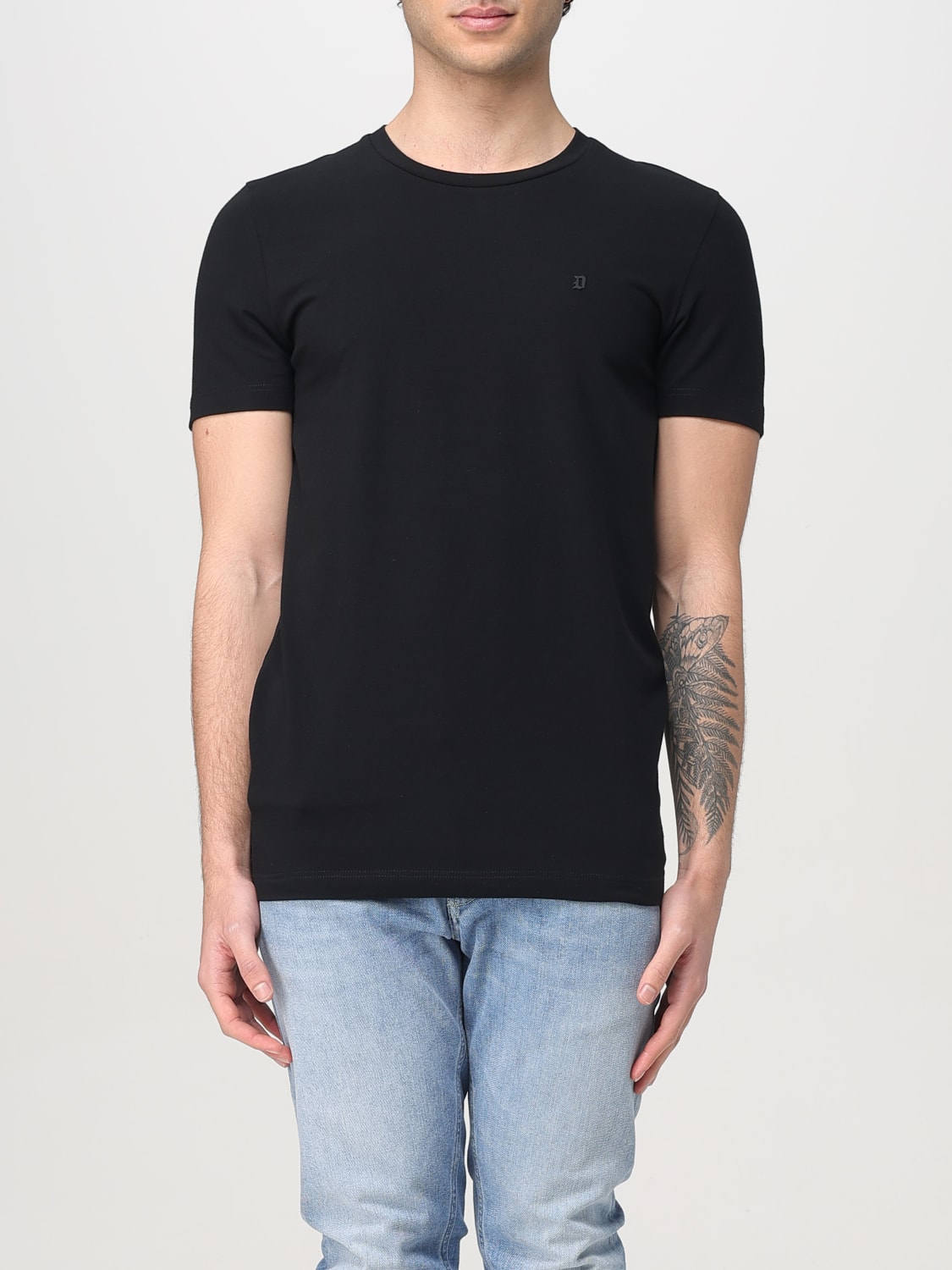 Tシャツ・カットソー DONDUP Men T Shirts US221JS0125UZL4999 Black DONDUP: T-shirt men - Black | Dondup t-shirt US221JS0125UZL4