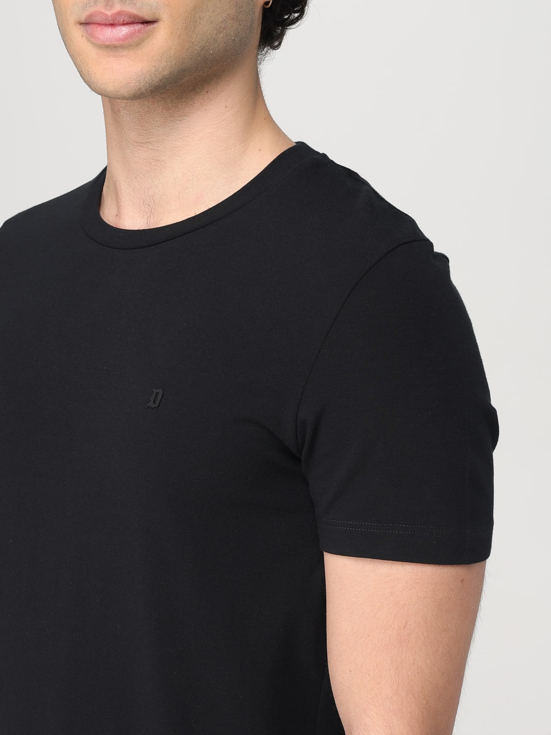 Tシャツ・カットソー DONDUP Men T Shirts US221JS0125UZL4999 Black DONDUP: T-shirt men - Black | Dondup t-shirt US221JS0125UZL4