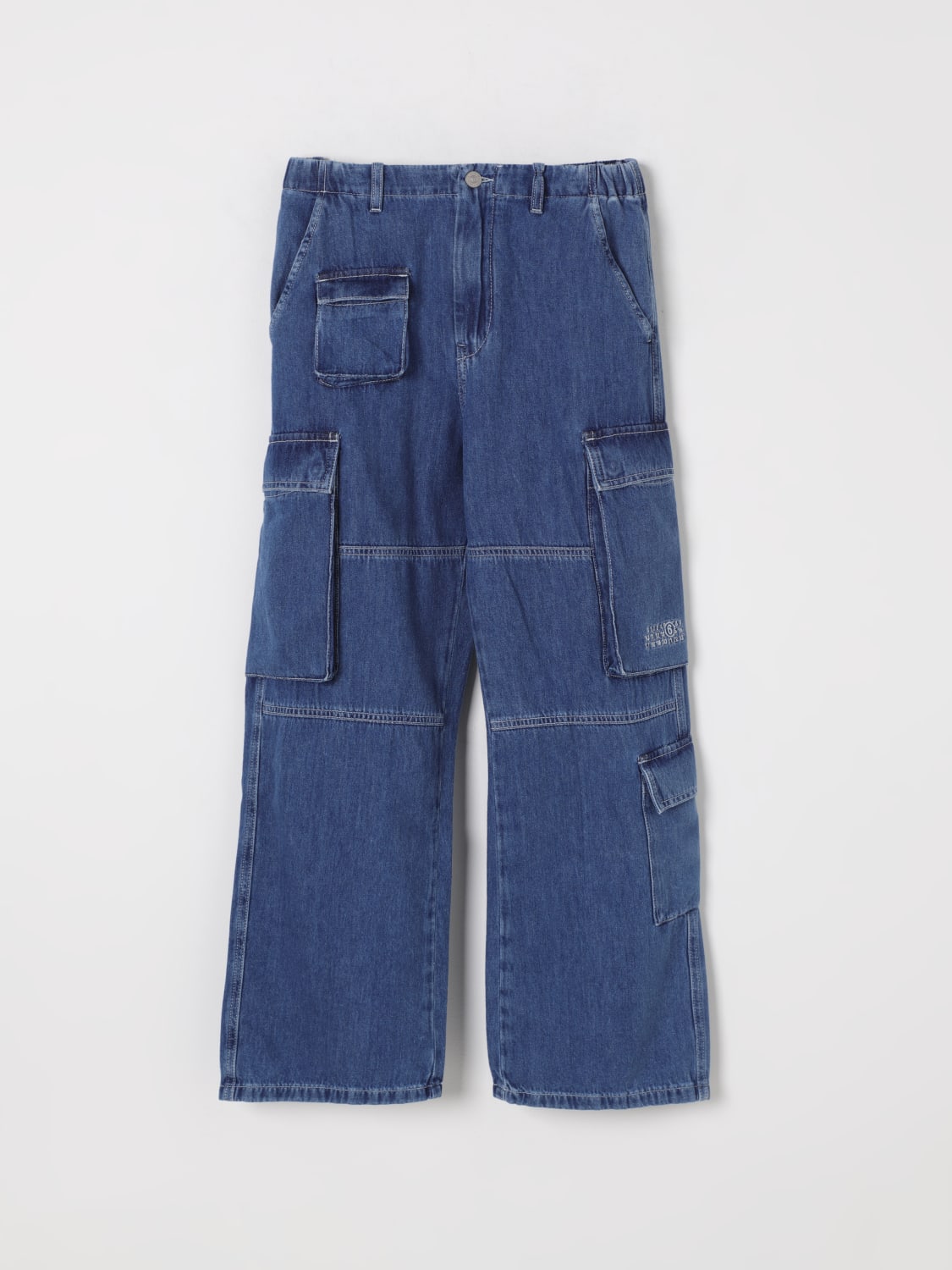 MM6 MAISON MARGIELA JEANS: Pantalon enfant Mm6 Maison Margiela, Denim - Img 1