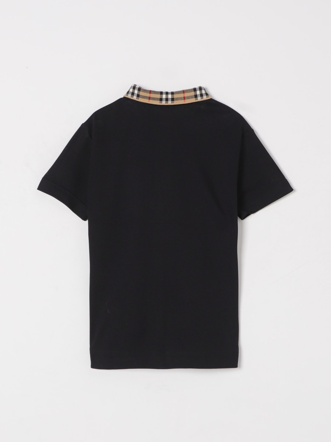BURBERRY POLO SHIRT: T-shirt kids Burberry, Black - Img 2
