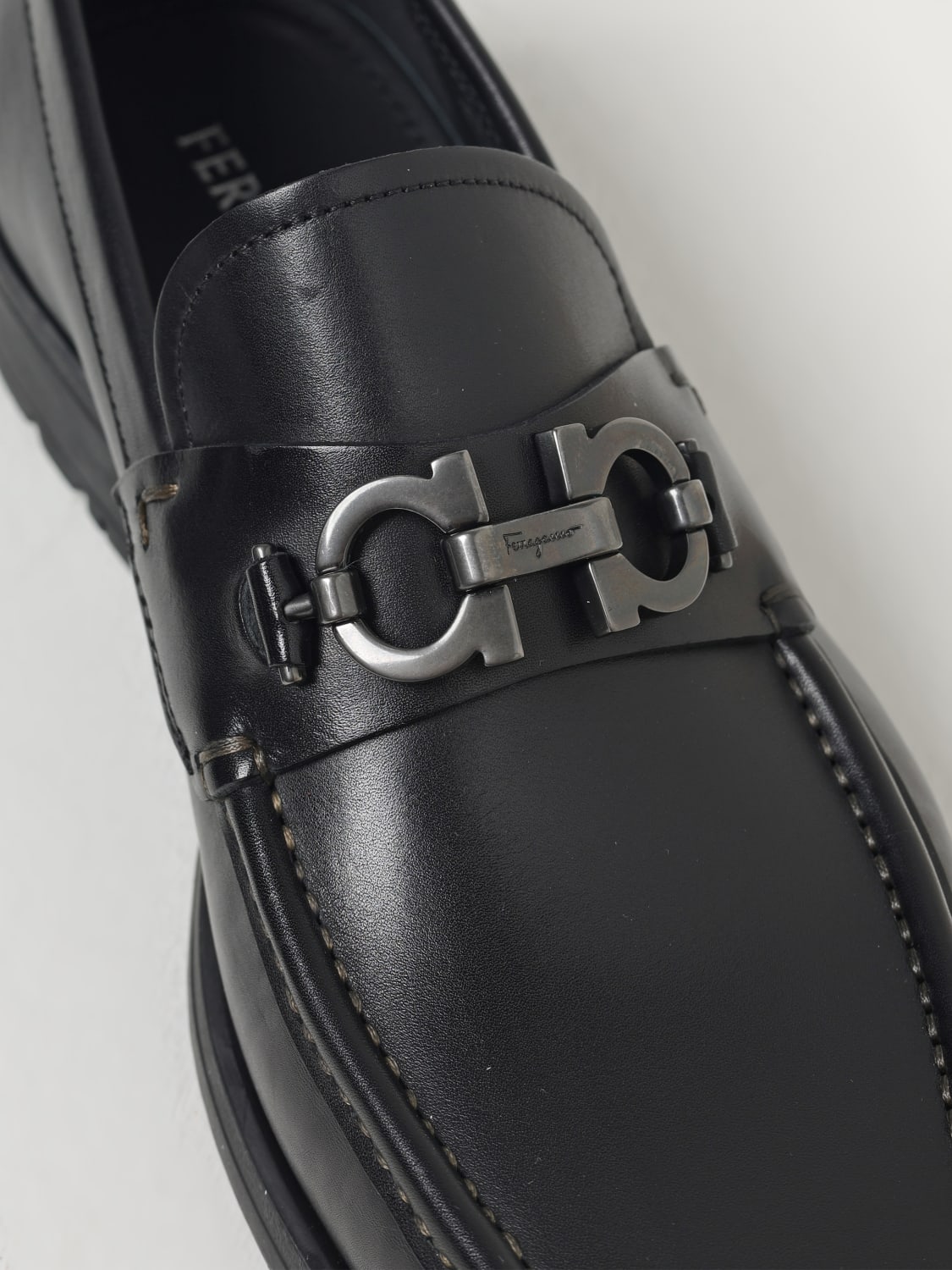 FERRAGAMO MOKASSINS: Mokassins herren Ferragamo, Schwarz - Img 4