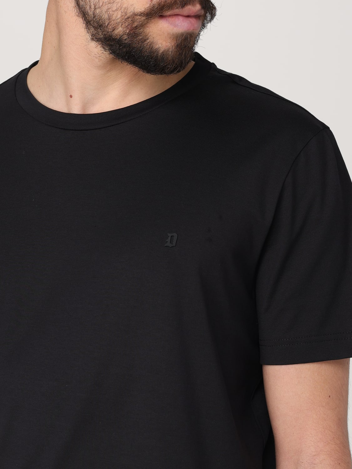 Tシャツ・カットソー DONDUP Men T-shirt Black US198JF0271UZL4 999 DONDUP: T-shirt men - Black | Dondup t-shirt US198JF0271UZL4