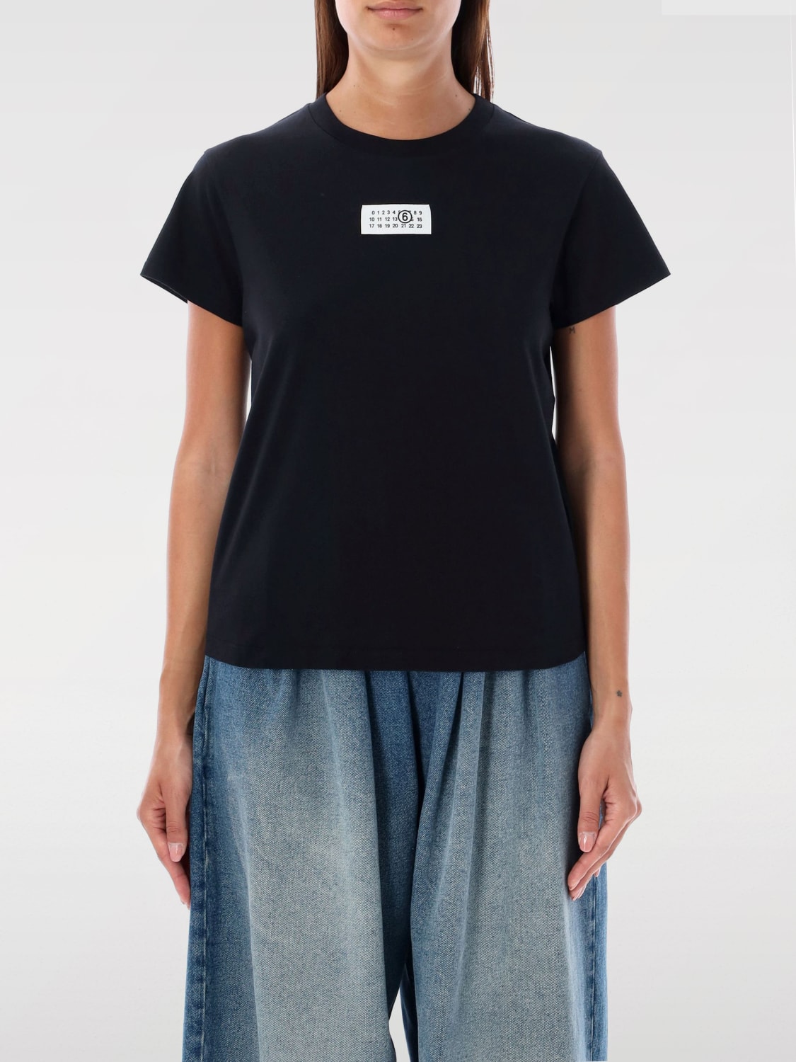MM6 MAISON MARGIELA T-SHIRTS: T-shirt basic Mm6 Maison Margiela, Nero - Img 1