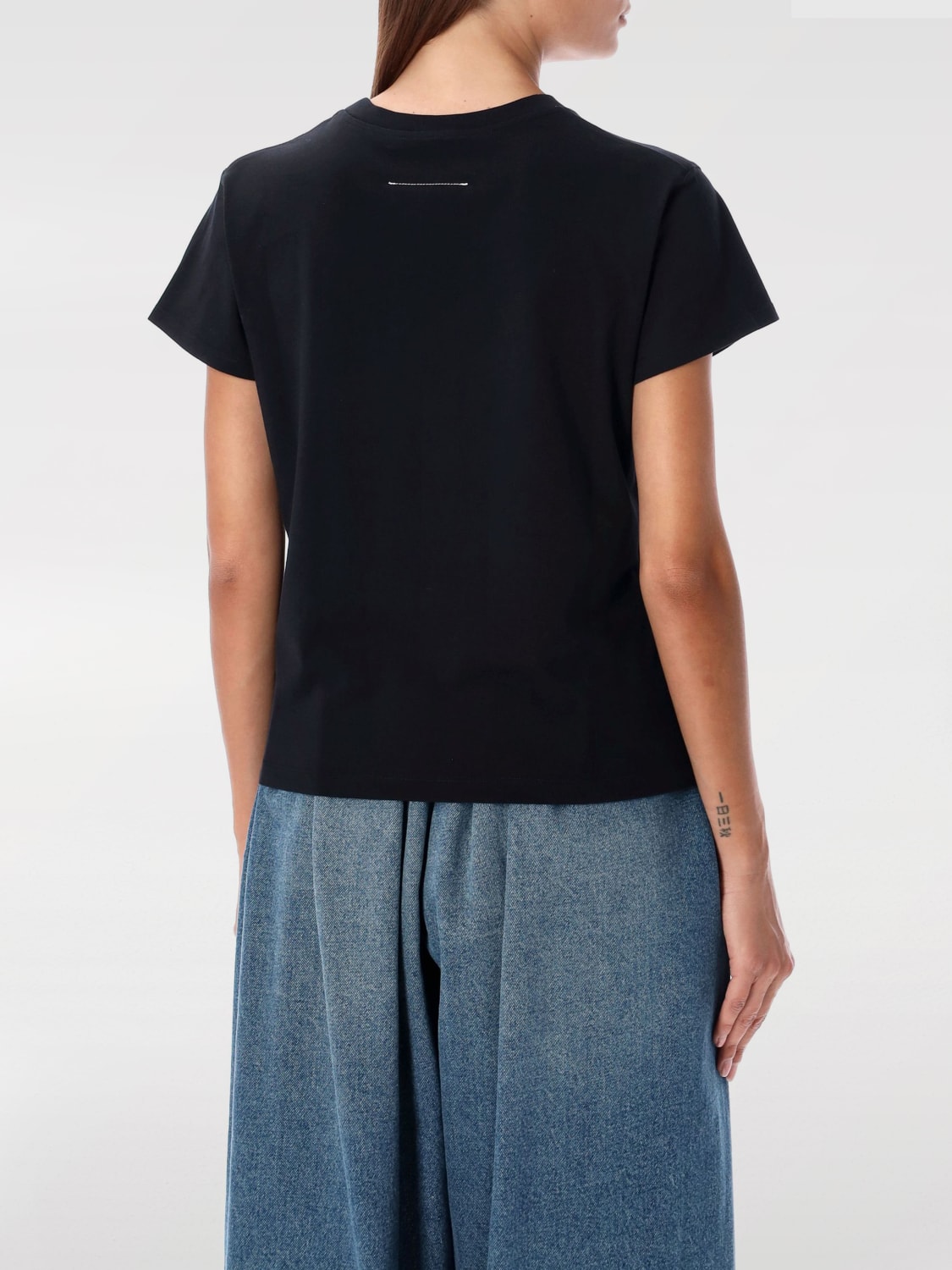 MM6 MAISON MARGIELA T-SHIRTS: T-shirt basic Mm6 Maison Margiela, Nero - Img 2