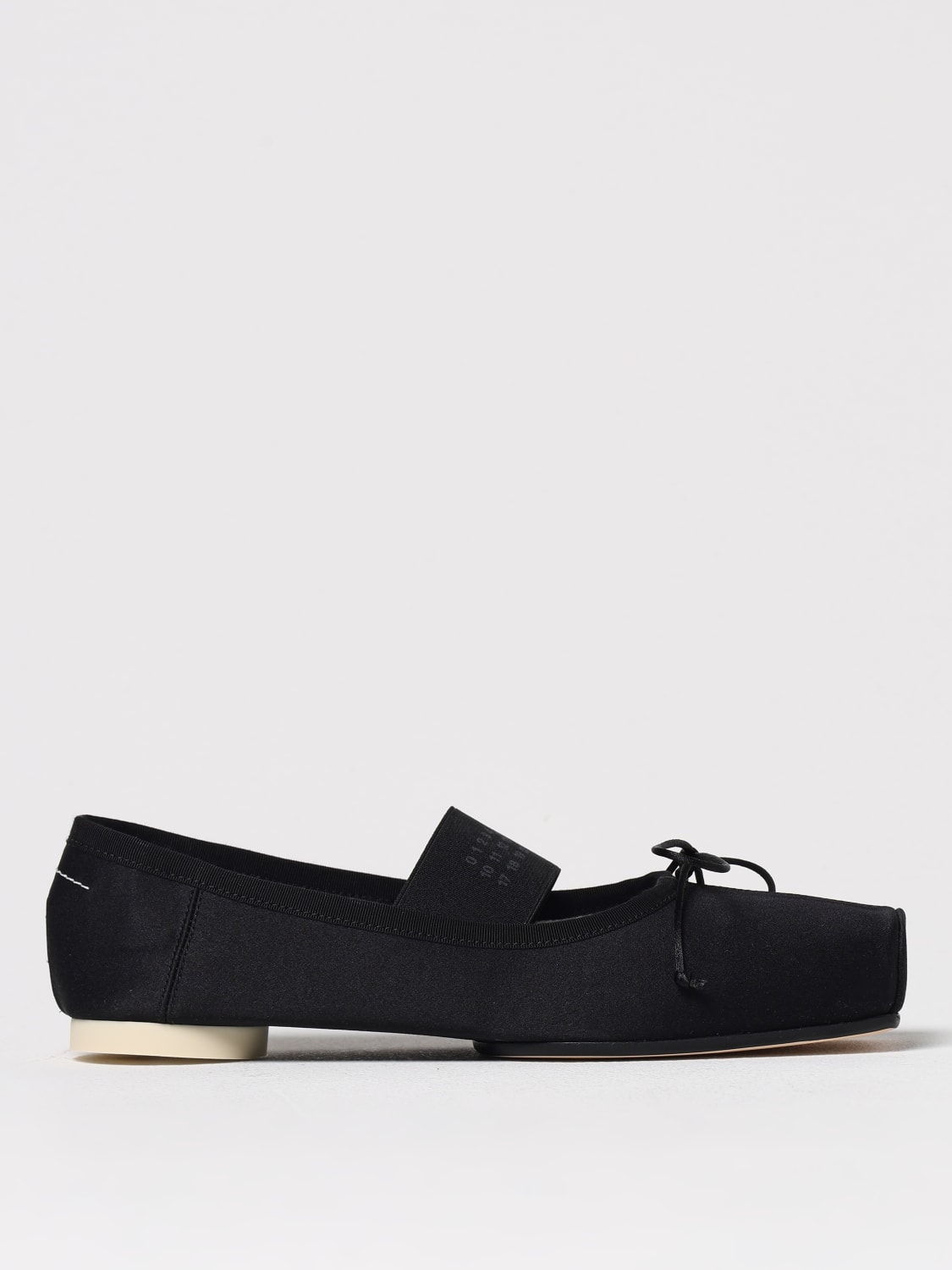 MM6 MAISON MARGIELA BALLERINE: Ballerina MM6 Maison Margiela in raso , Nero - Img 1