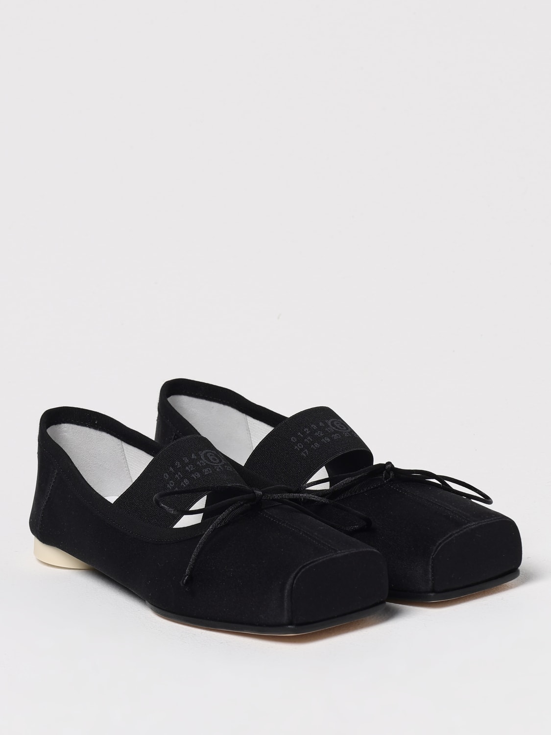 MM6 MAISON MARGIELA BALLERINE: Ballerina MM6 Maison Margiela in raso , Nero - Img 2