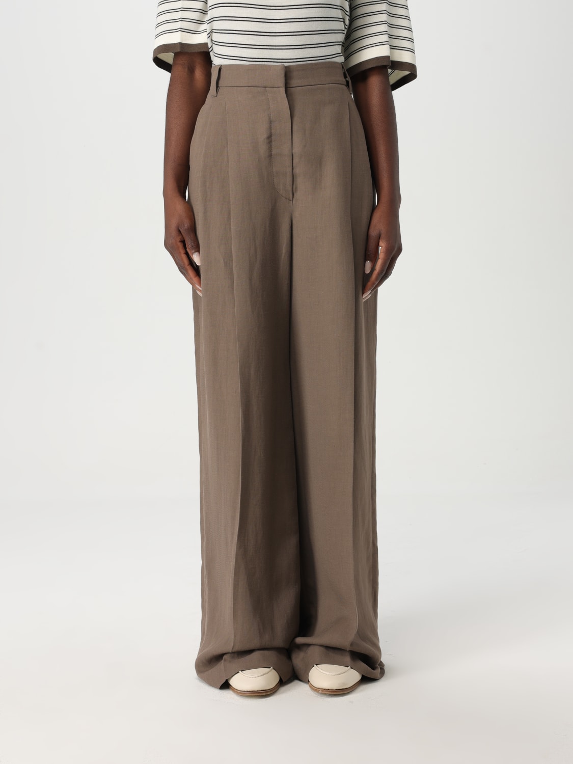 パンツ BRUNELLO CUCINELLI Woman Pants Brown MH126P8669 C2925 BRUNELLO CUCINELLI: Pants woman - Brown | Brunello Cucinelli
