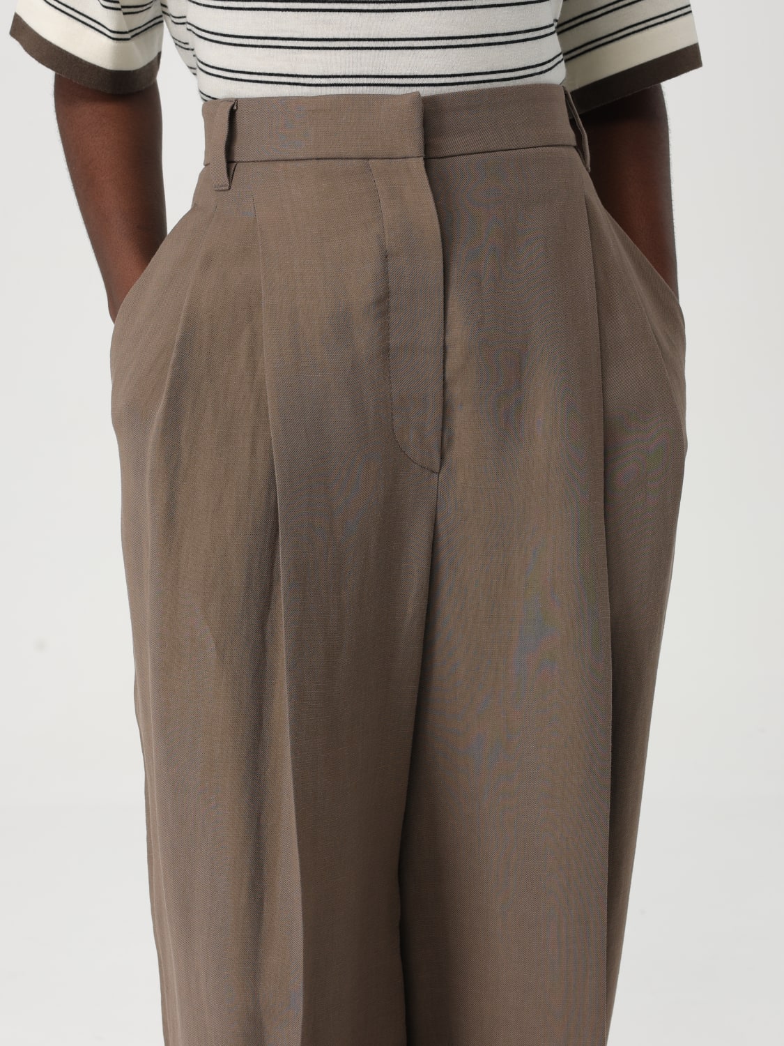 パンツ BRUNELLO CUCINELLI Women Straight Pants MH126P8669 C2925 BRO BRUNELLO CUCINELLI: Pants woman - Dark | Brunello Cucinelli
