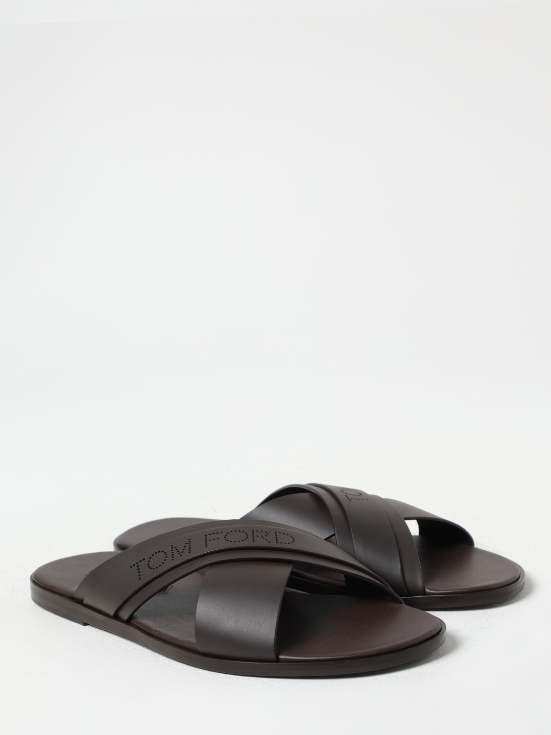 サンダル TOM FORD Men Sandals Brown J1535LCL434N 1B051 TOM FORD: Sandals men - Brown | Tom Ford sandals