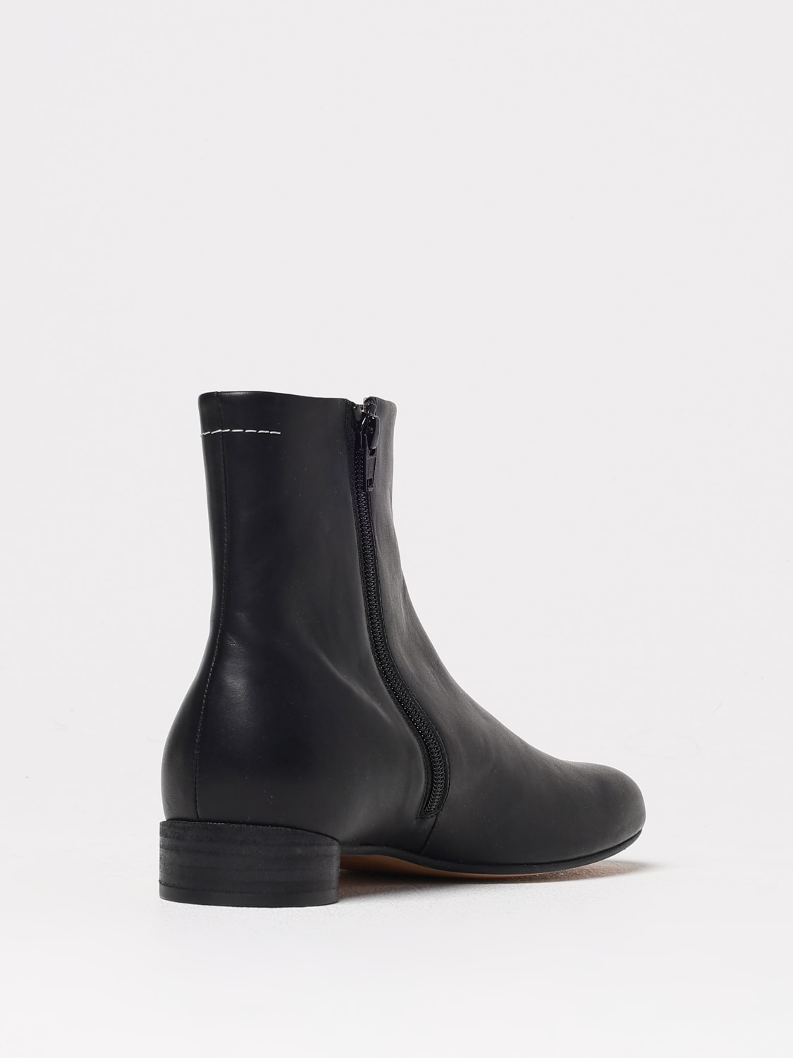 MM6 MAISON MARGIELA STIVALETTI: Stivaletto Anatomic Tabi MM6 Maison Margiela in pelle , Nero - Img 3