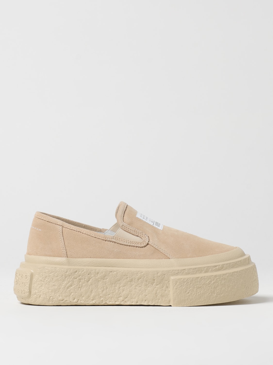 MM6 MAISON MARGIELA SNEAKERS: Sneakers MM6 Maison Margiela in camoscio , Rosa - Img 1