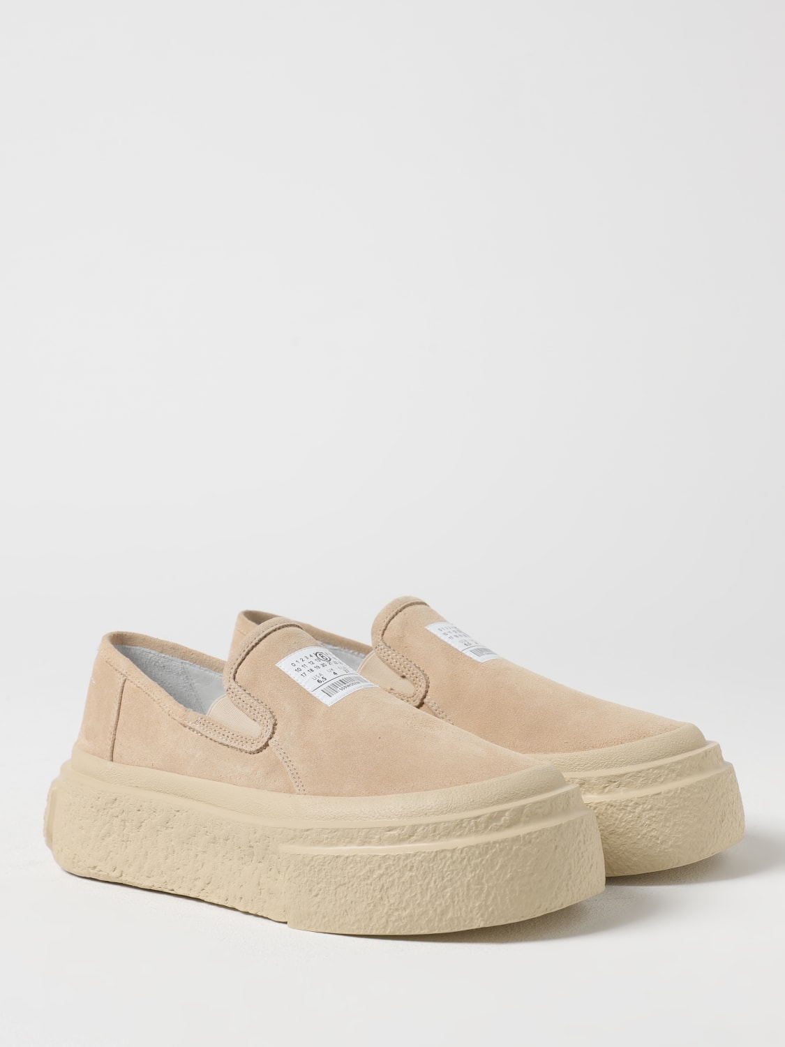 MM6 MAISON MARGIELA SNEAKERS: Sneakers MM6 Maison Margiela in camoscio , Rosa - Img 2