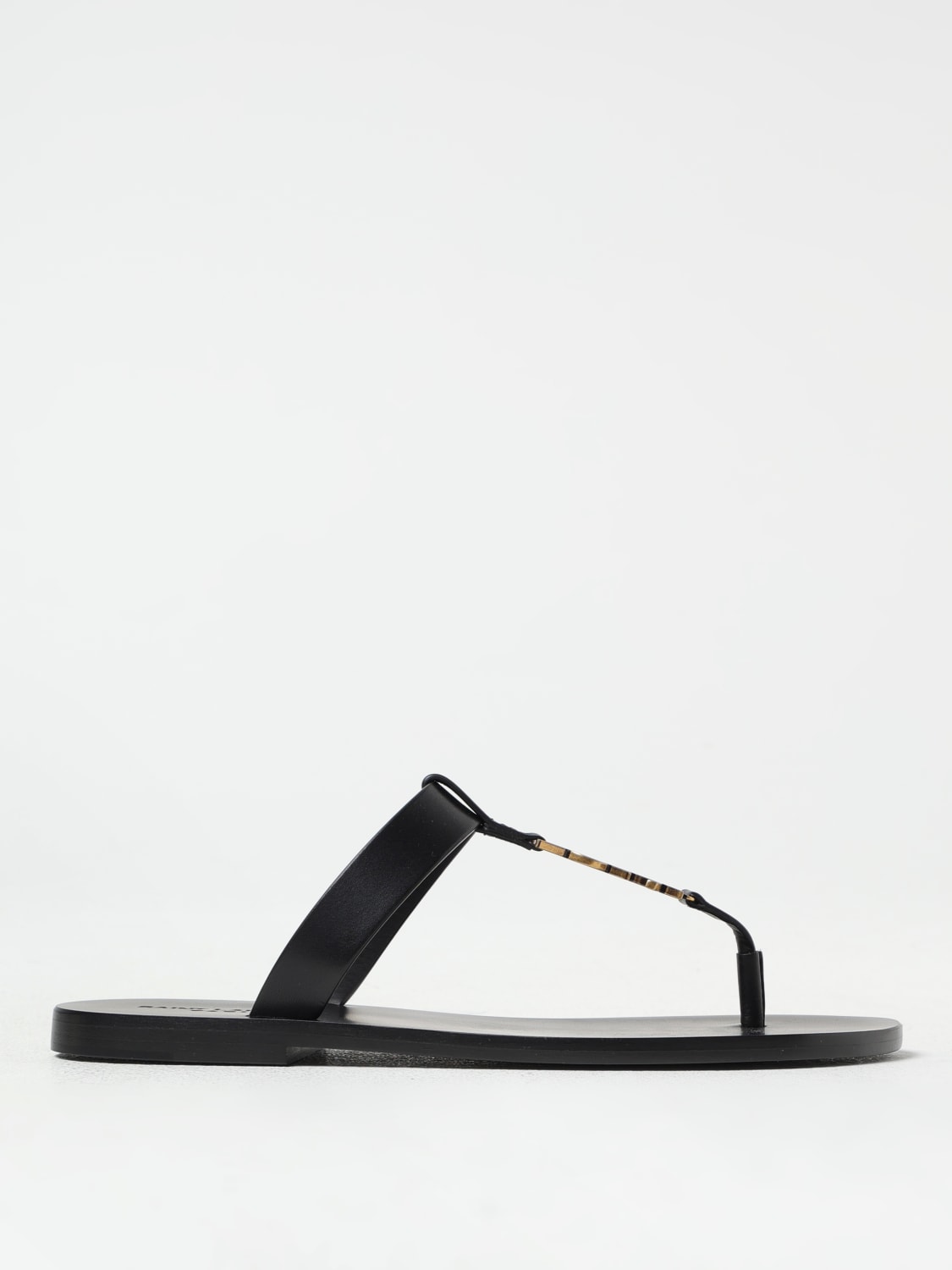 サンダル SAINT LAURENT Men Sandals 775806DWETT 1000 Black CASSANDRE slides in smooth leather | Saint Laurent | YSL US