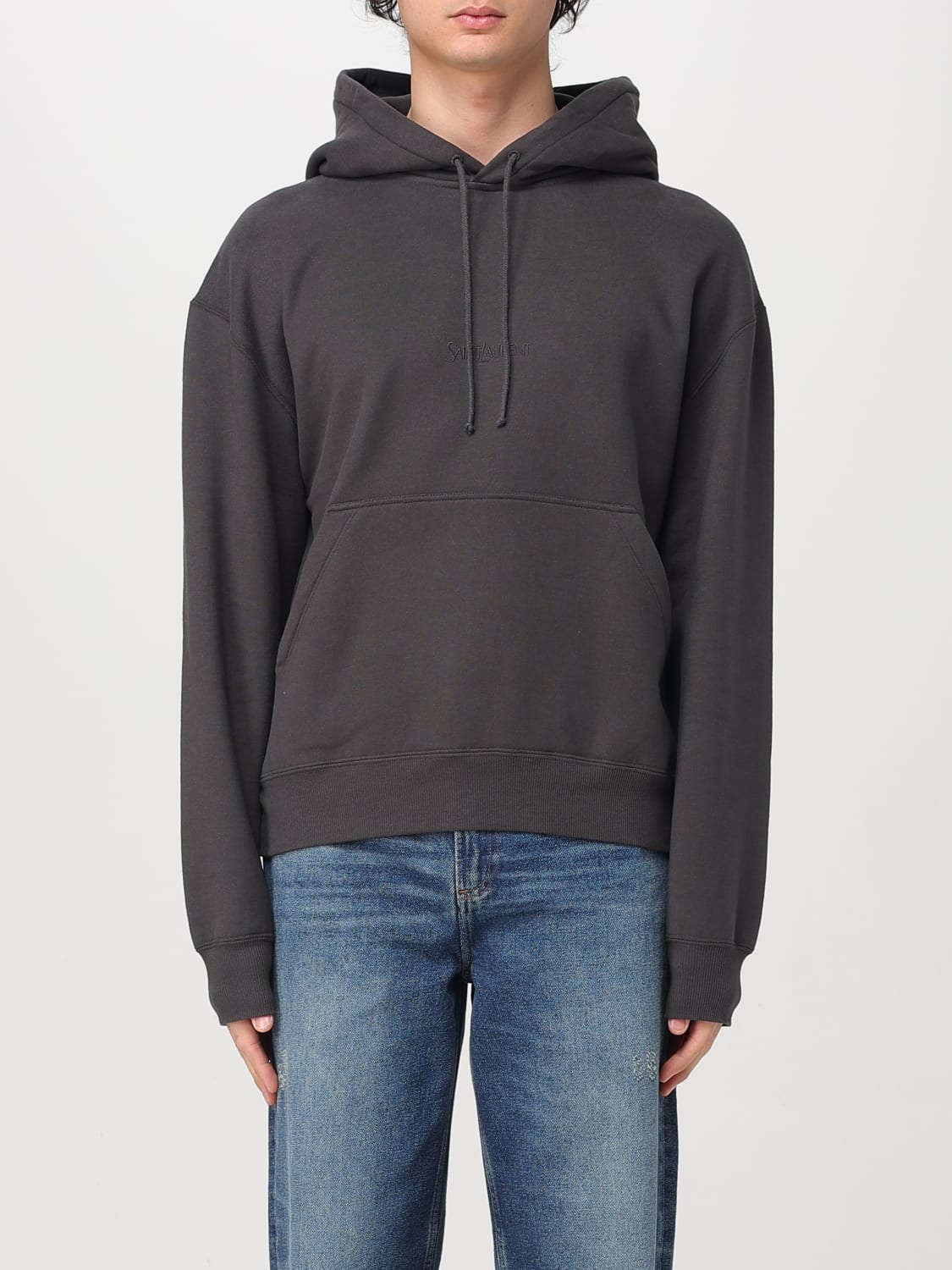SAINT LAURENT SWEATSHIRT: Sweatshirt men Saint Laurent, Grey - Img 1