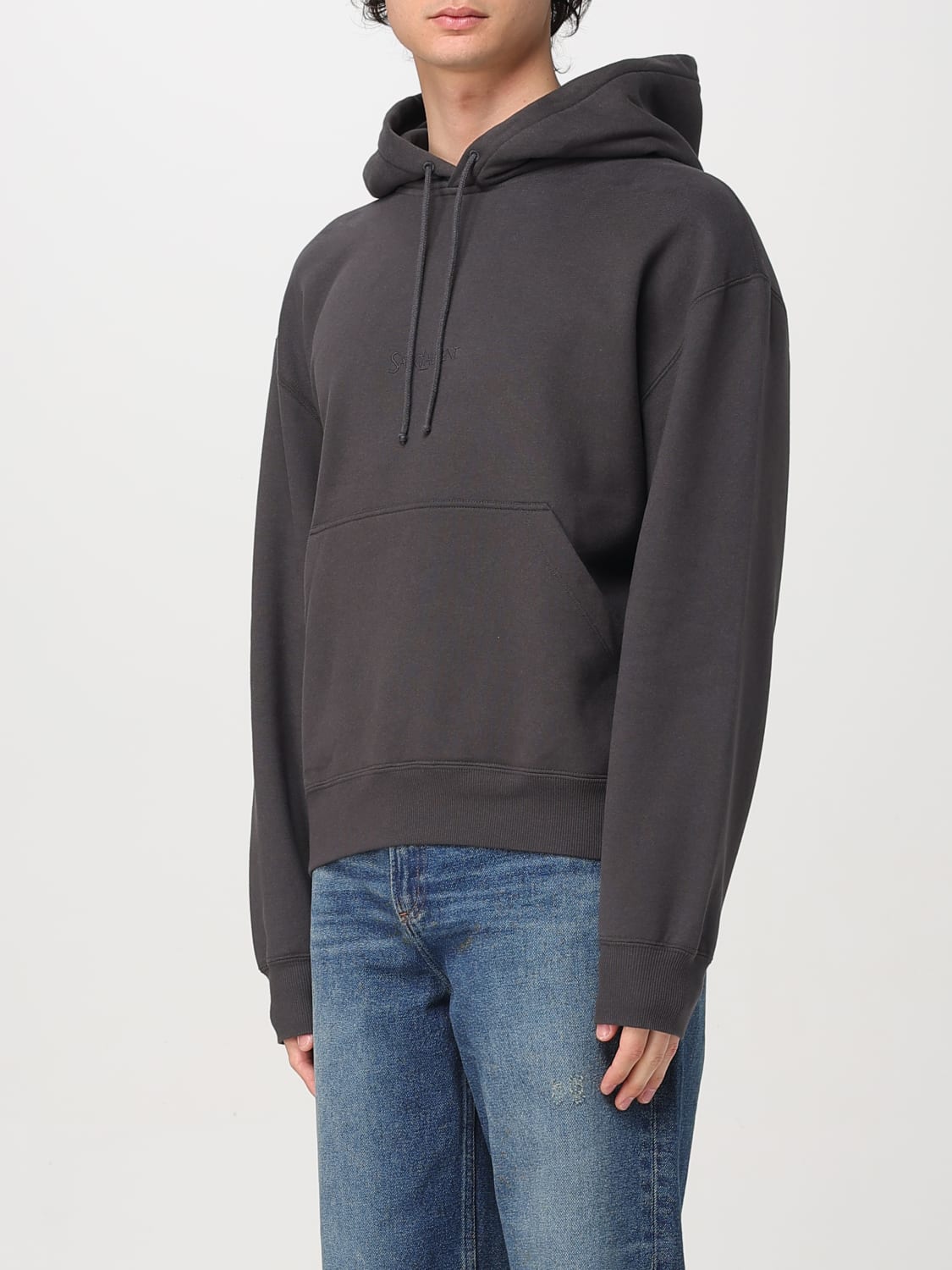 SAINT LAURENT SWEATSHIRT: Sweatshirt men Saint Laurent, Grey - Img 4