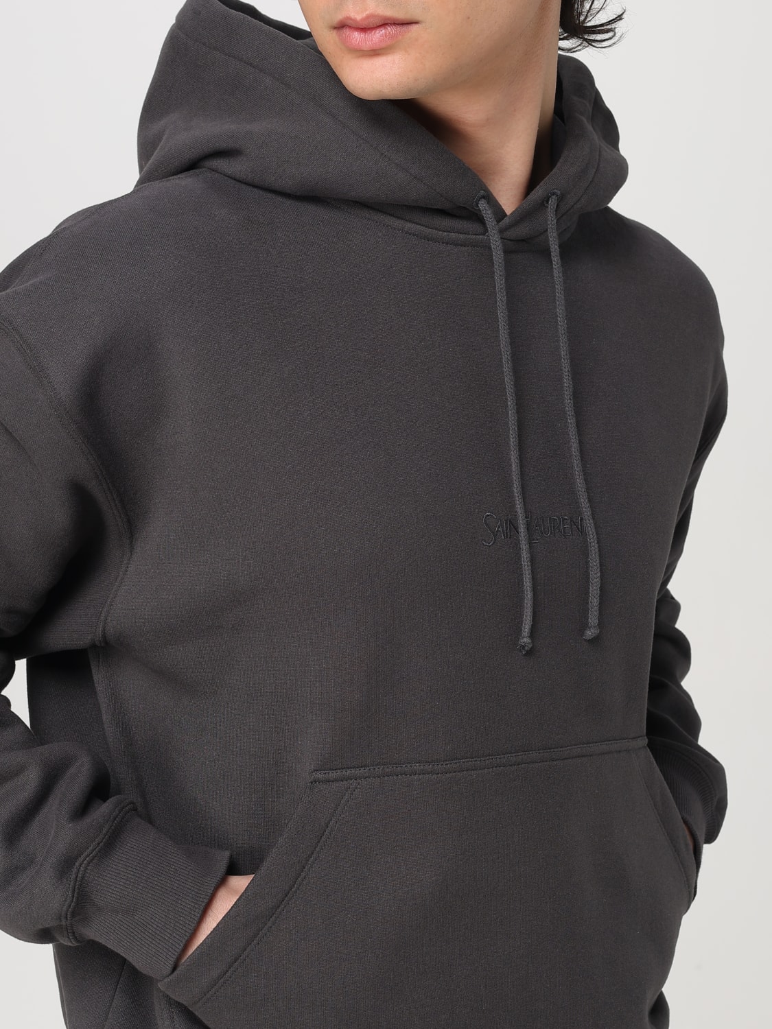 SAINT LAURENT SWEATSHIRT: Sweatshirt men Saint Laurent, Grey - Img 5