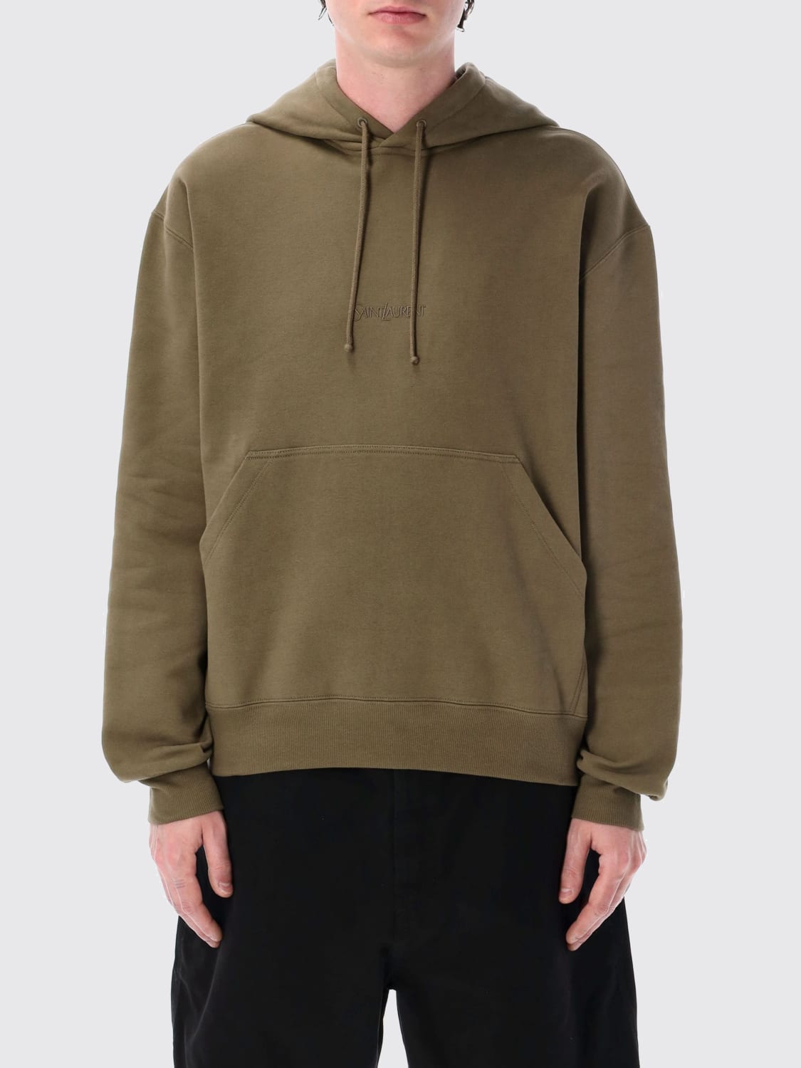 SAINT LAURENT SWEATSHIRT: Sweatshirt men Saint Laurent, Kaki - Img 1